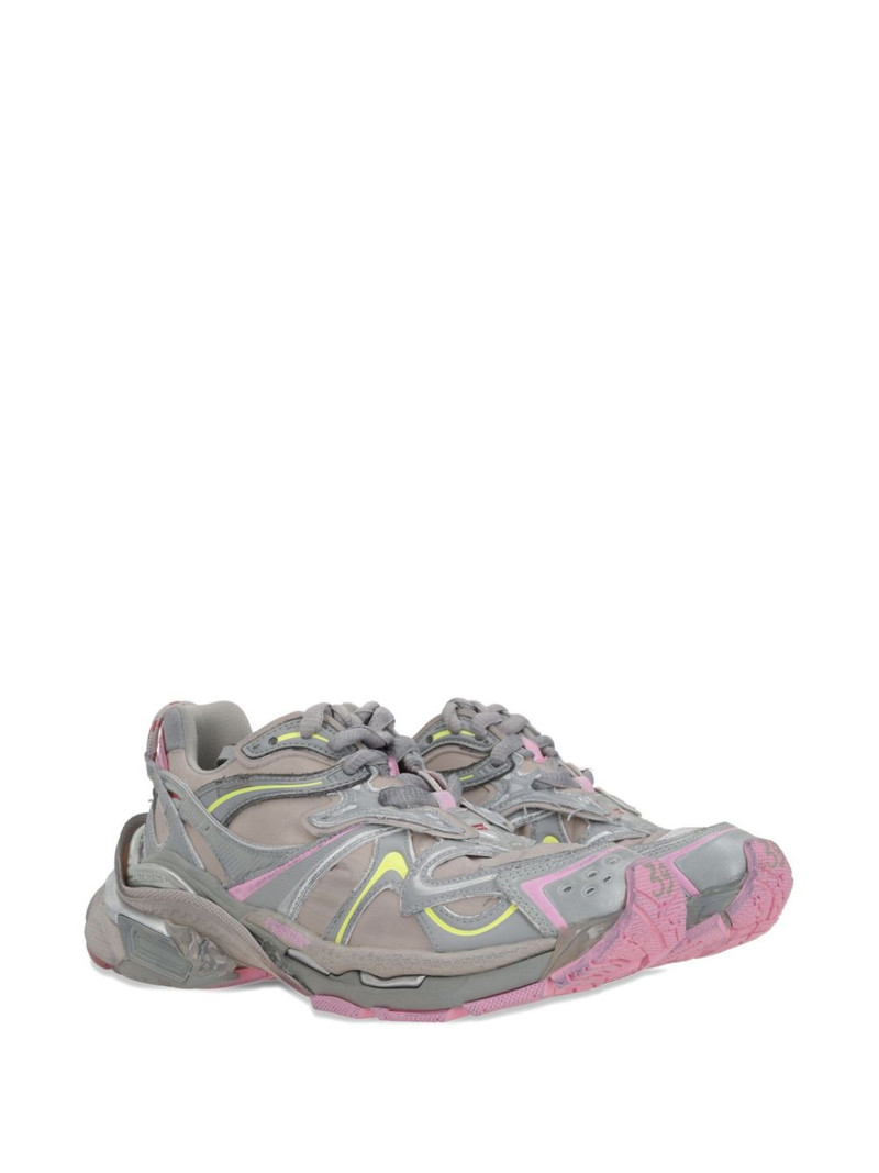 BALENCIAGA Runner 2.0 lace-up panelled sneakers outlook