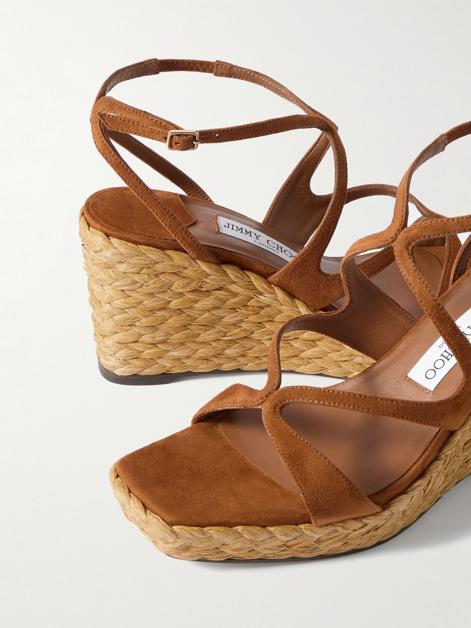 Ayla 85 suede platform espadrilles Tan - 4