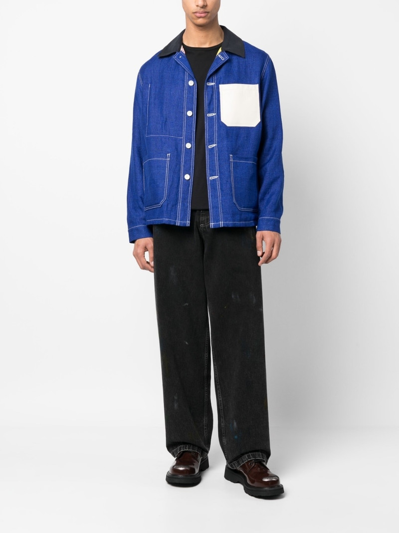Junya Watanabe MAN x Off White linen-blend shirt jacket outlook