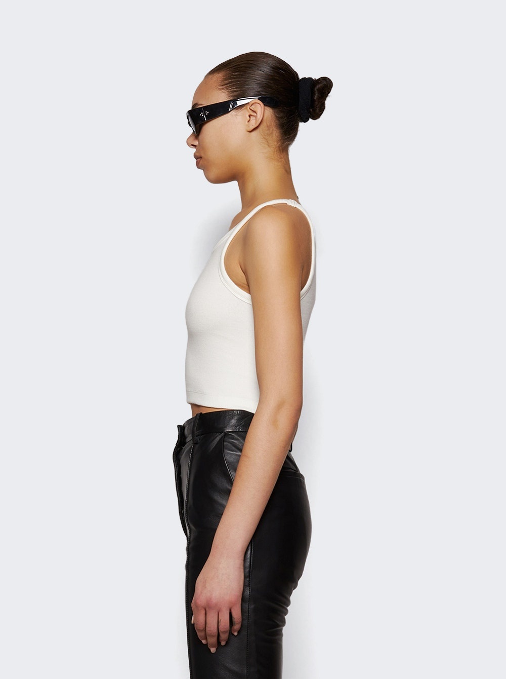 X Hailey Bieber Ribbed Tank Off White - 4