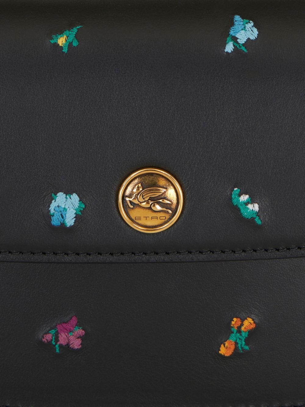 Essential floral-embroidered mini shoulder bag - 5