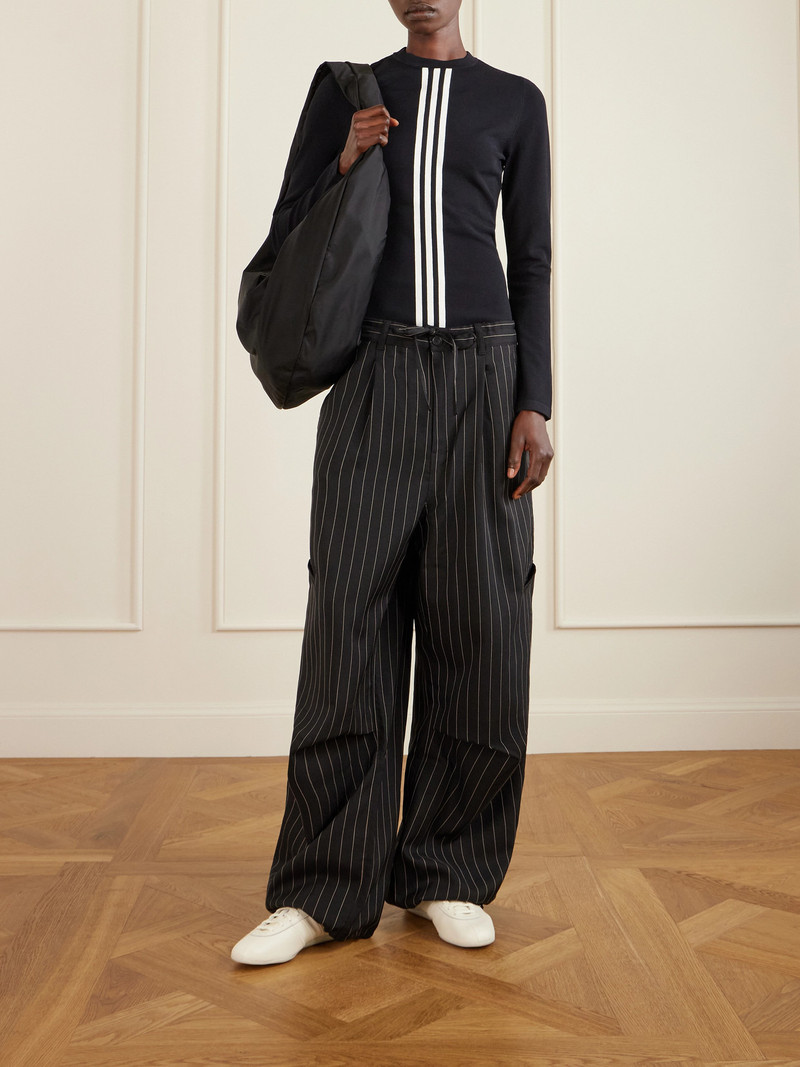Y-3 + Y-3 Pinstriped Recycled Woven Wide-leg Pants outlook