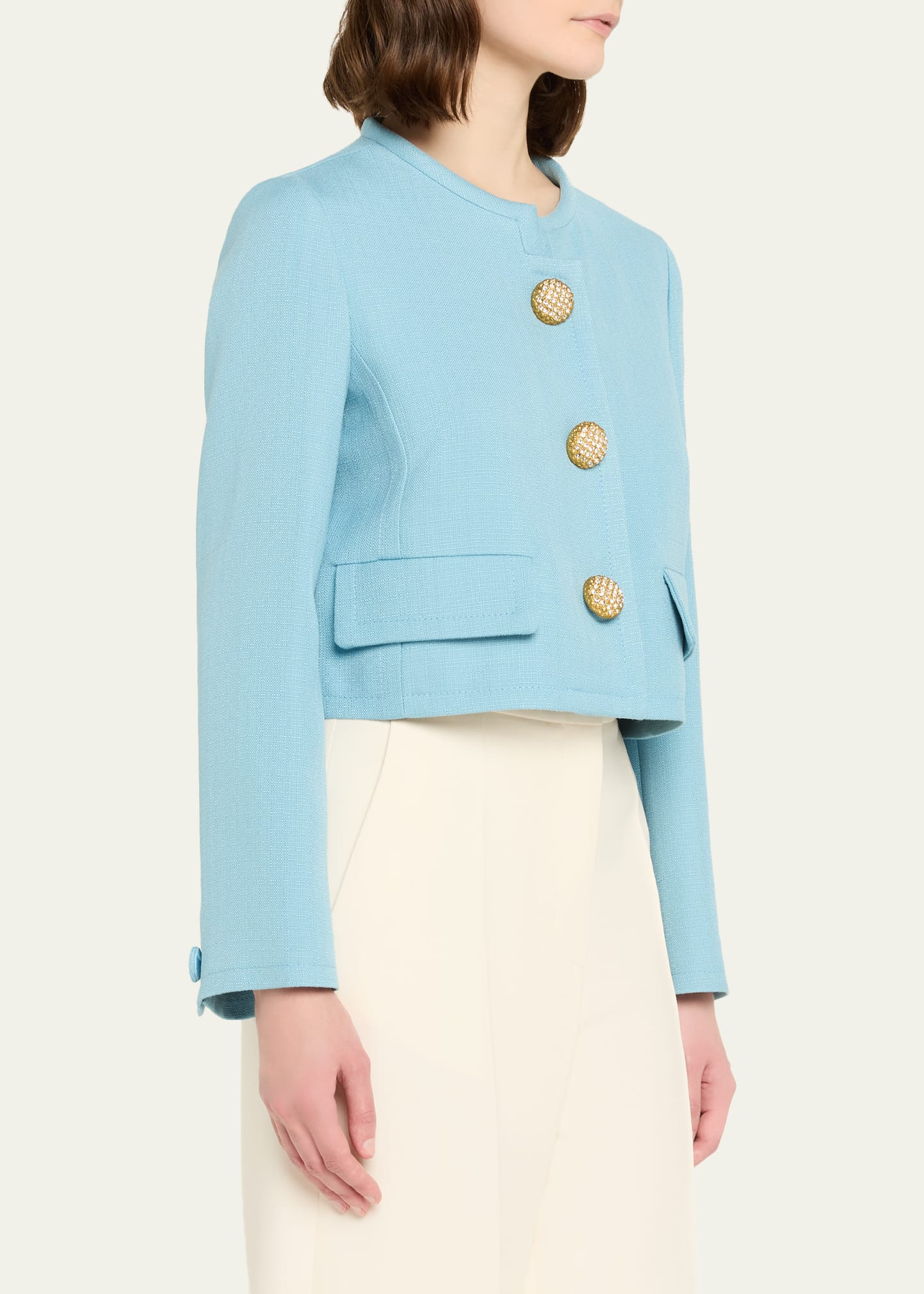 Viscose Jewel Button Jacket - 4