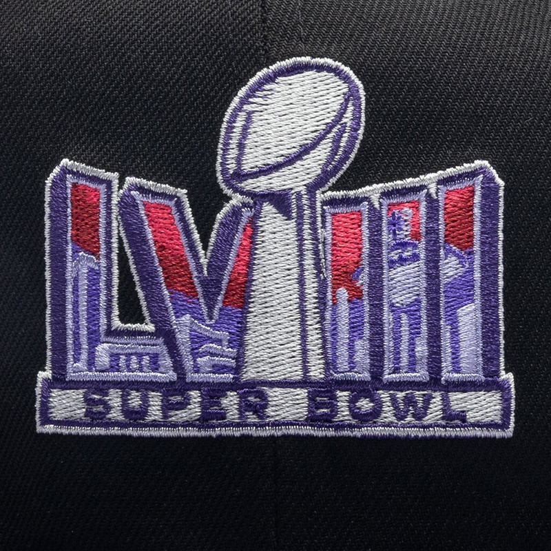 Just Don JUST DON X USHER SUPER BOWL LVIII 9FIFTY SNAPBACK HAT - BLACK/PURPLE PYTHON outlook