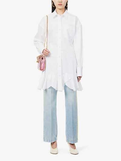 Stella McCartney Shirt patch-pocket cotton mini dress outlook