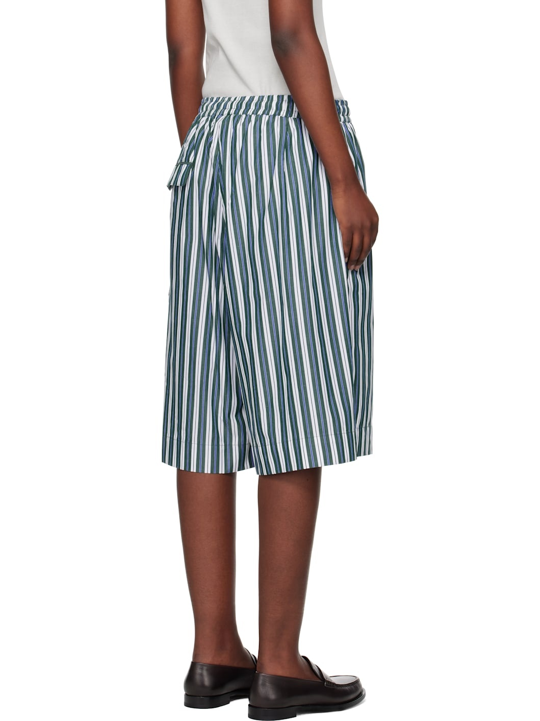 Green Poplin Basketball Shorts - 3
