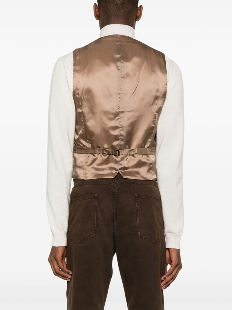 herringbone-pattern wool waistcoat 4