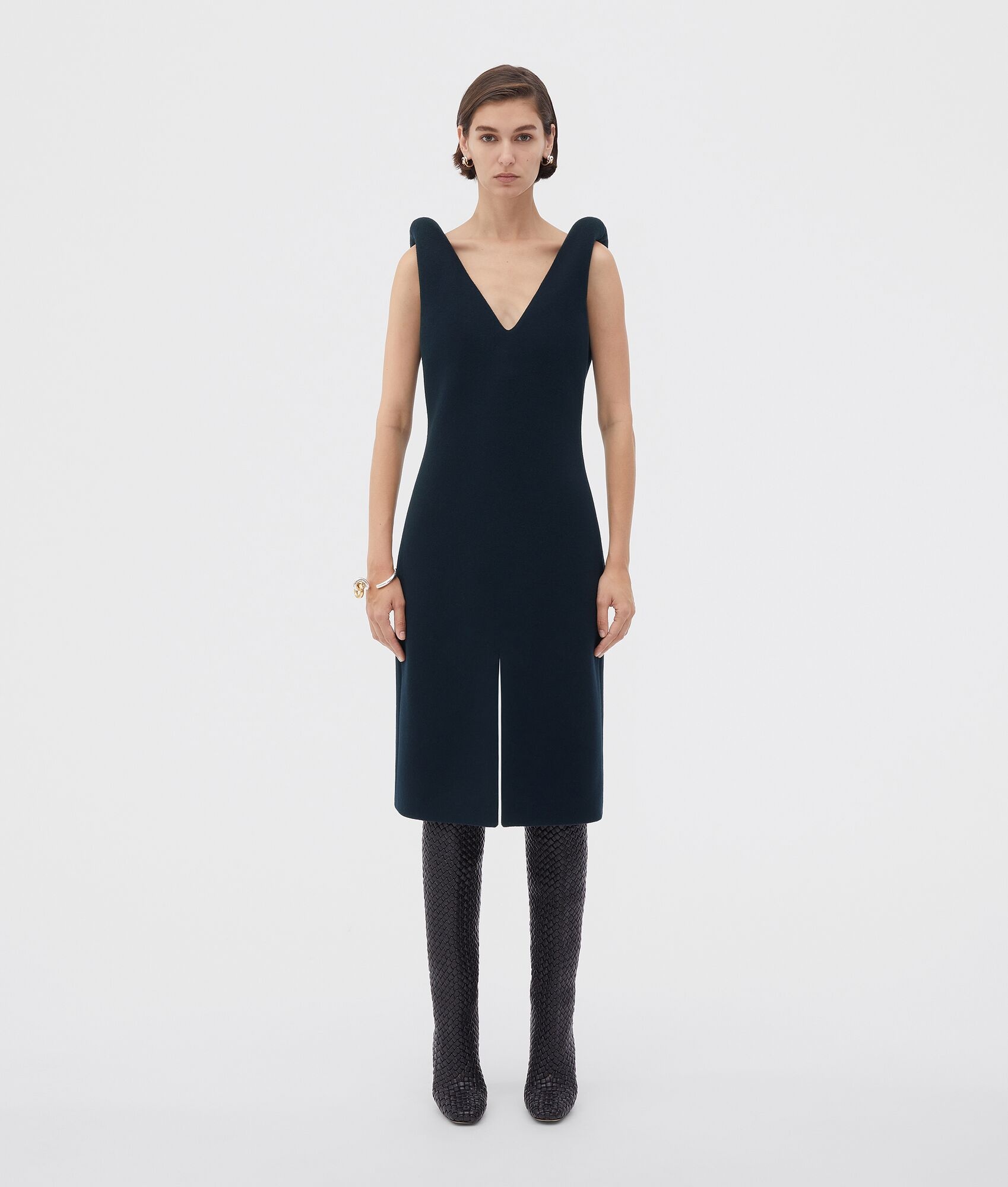 double face wool dress - 1