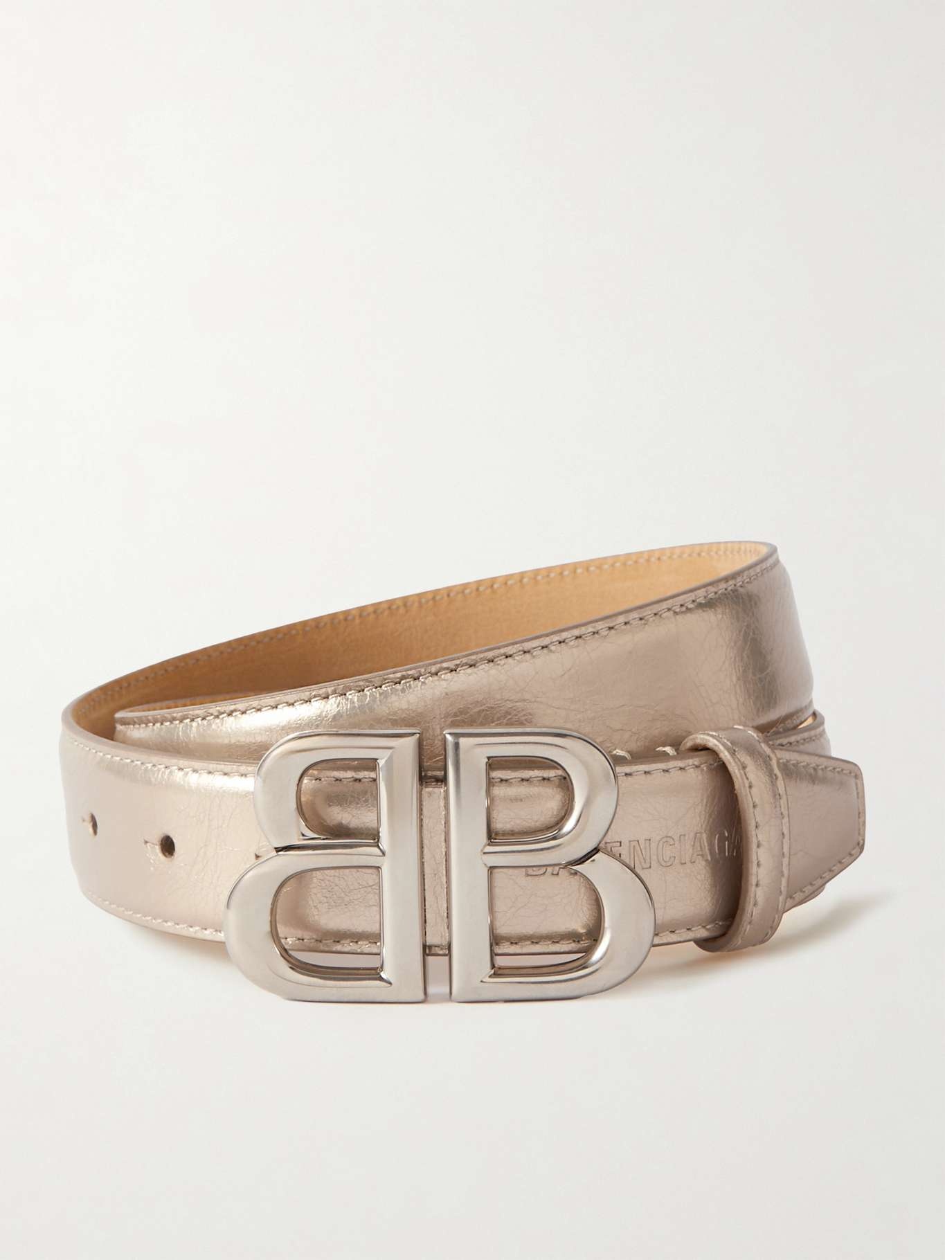 Monaco metallic leather belt - 1