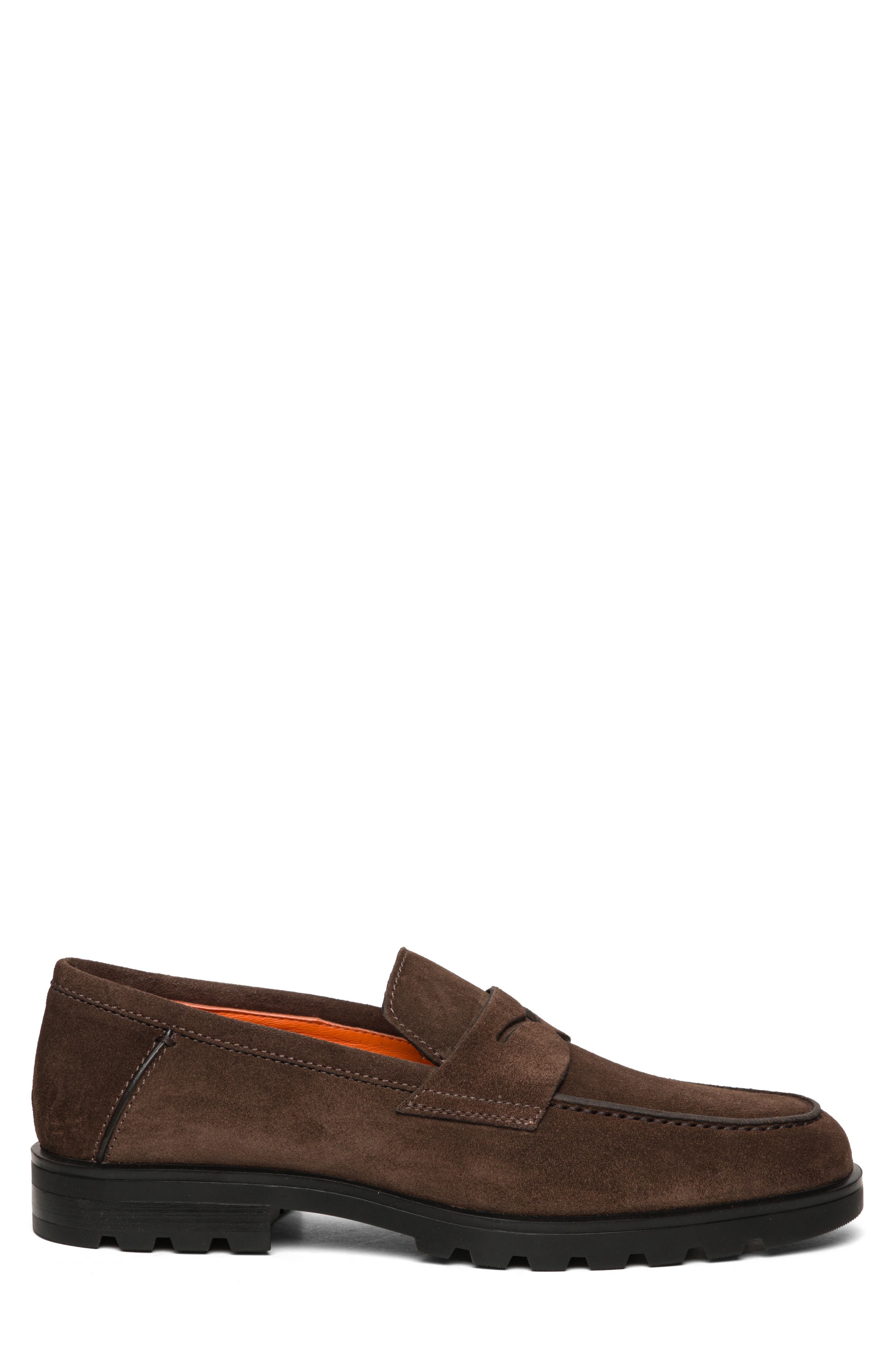 Santoni Rock Penny Loafer in Dark Brown at Nordstrom - 3
