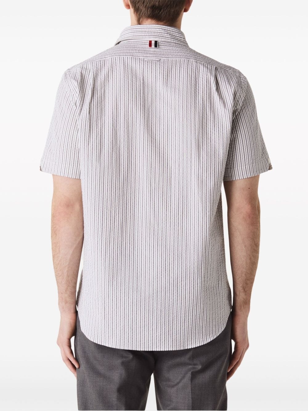 striped seersucker cotton shirt - 3