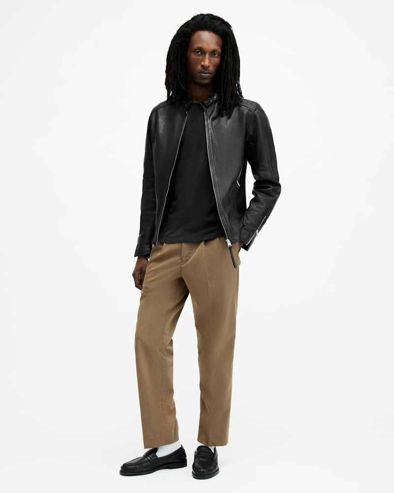 CORA LEATHER SNAP BACK COLLAR JACKET 4