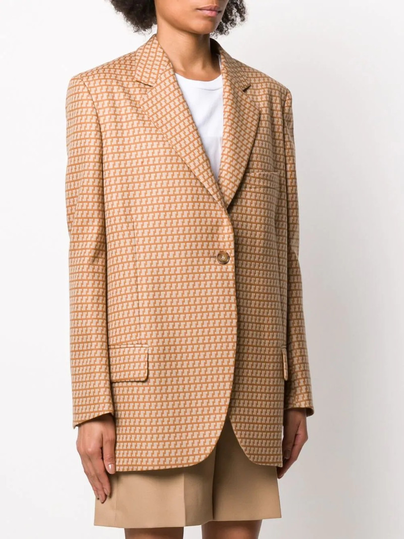 abstract pattern single-breasted blazer 3