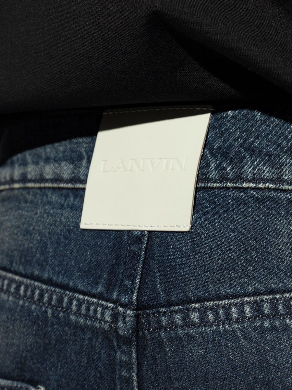 logo-patch cotton jeans - 5