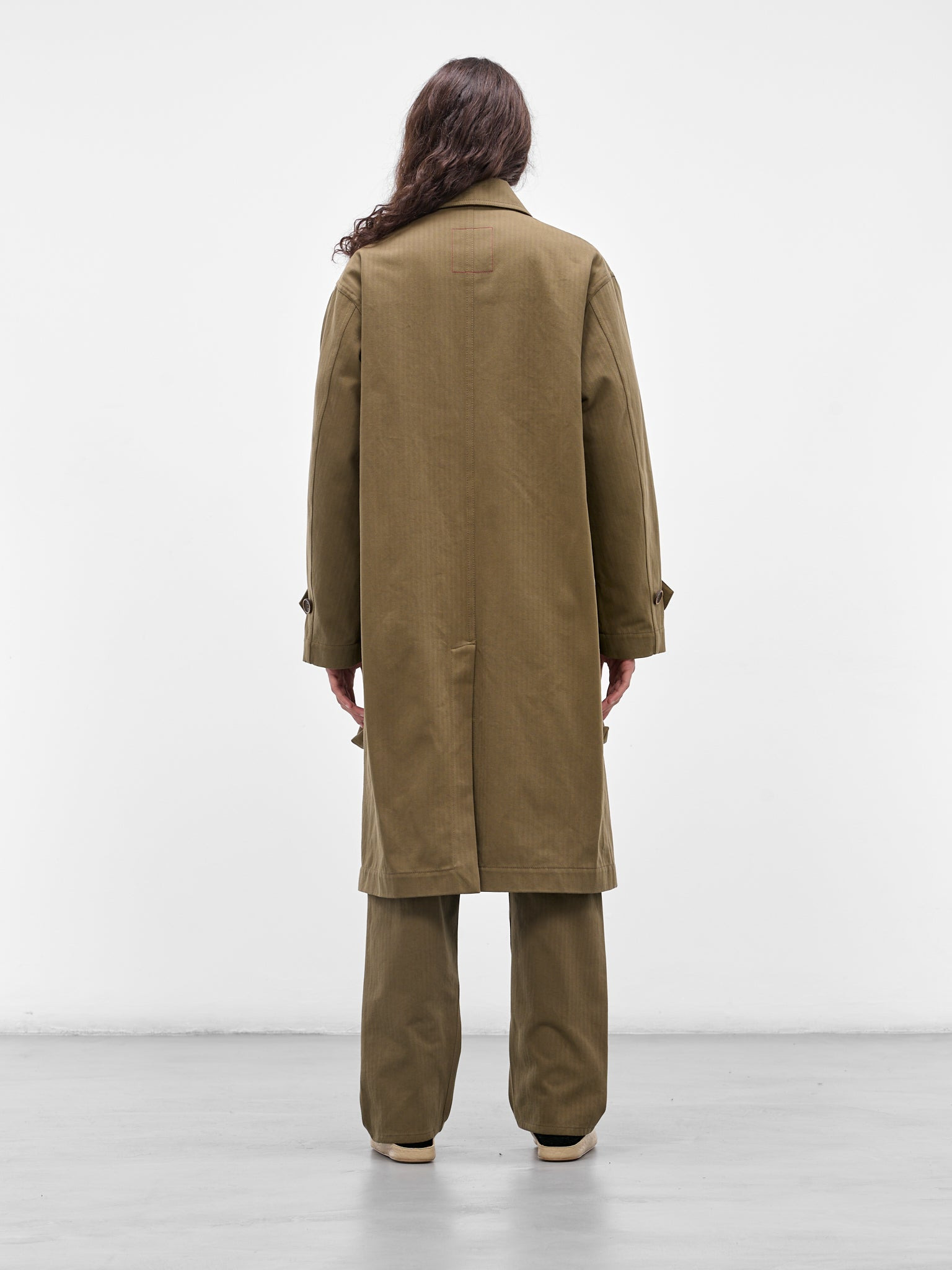 Green Striped Pocket 'Coolly' Coat - 3