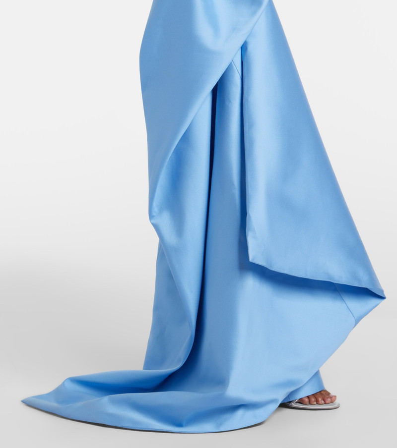 Draped asymmetric bustier gown 5