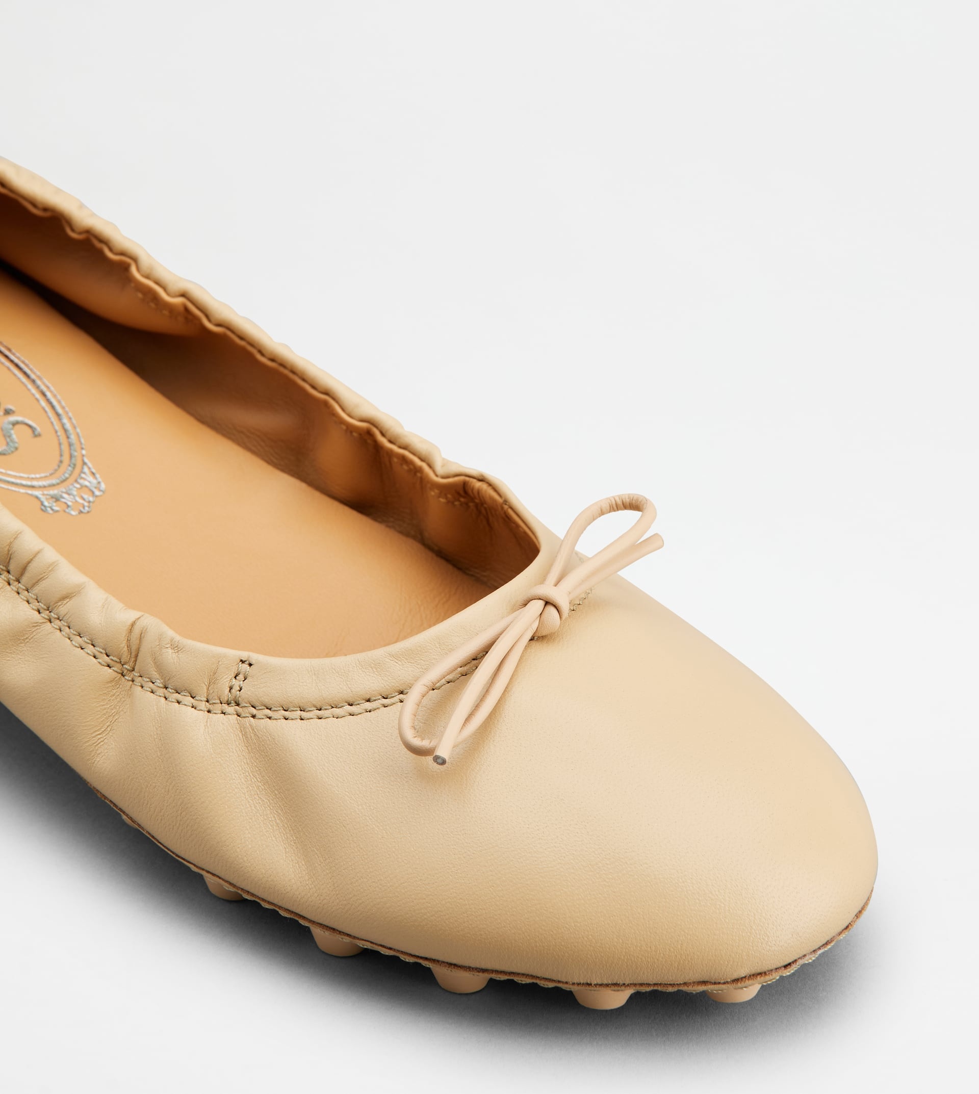 BUBBLE BALLERINAS IN LEATHER - BEIGE - 5