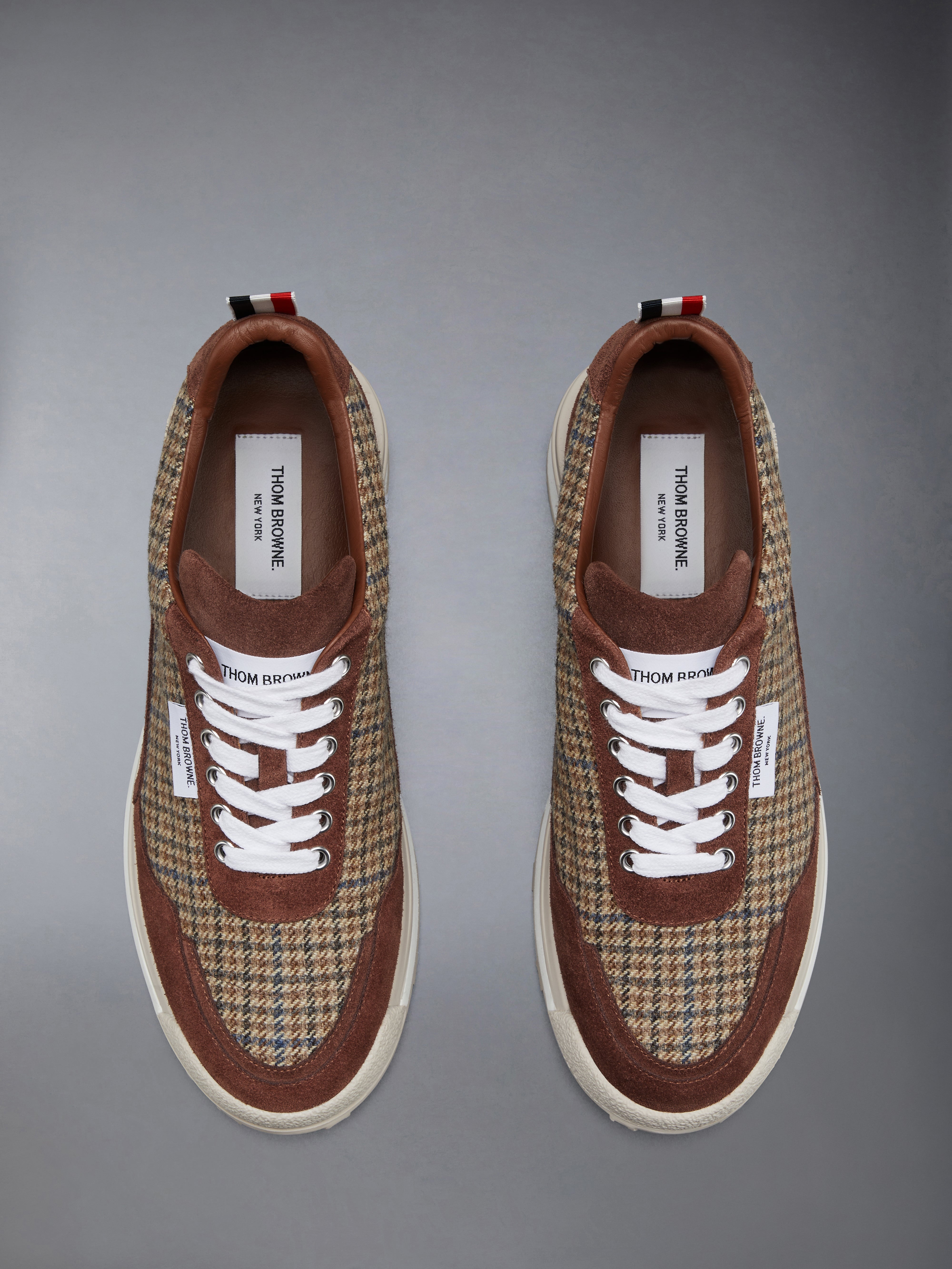 GUNCLUB CHECK CHEVIOT TWEED ALUMNI SNEAKERS - 5