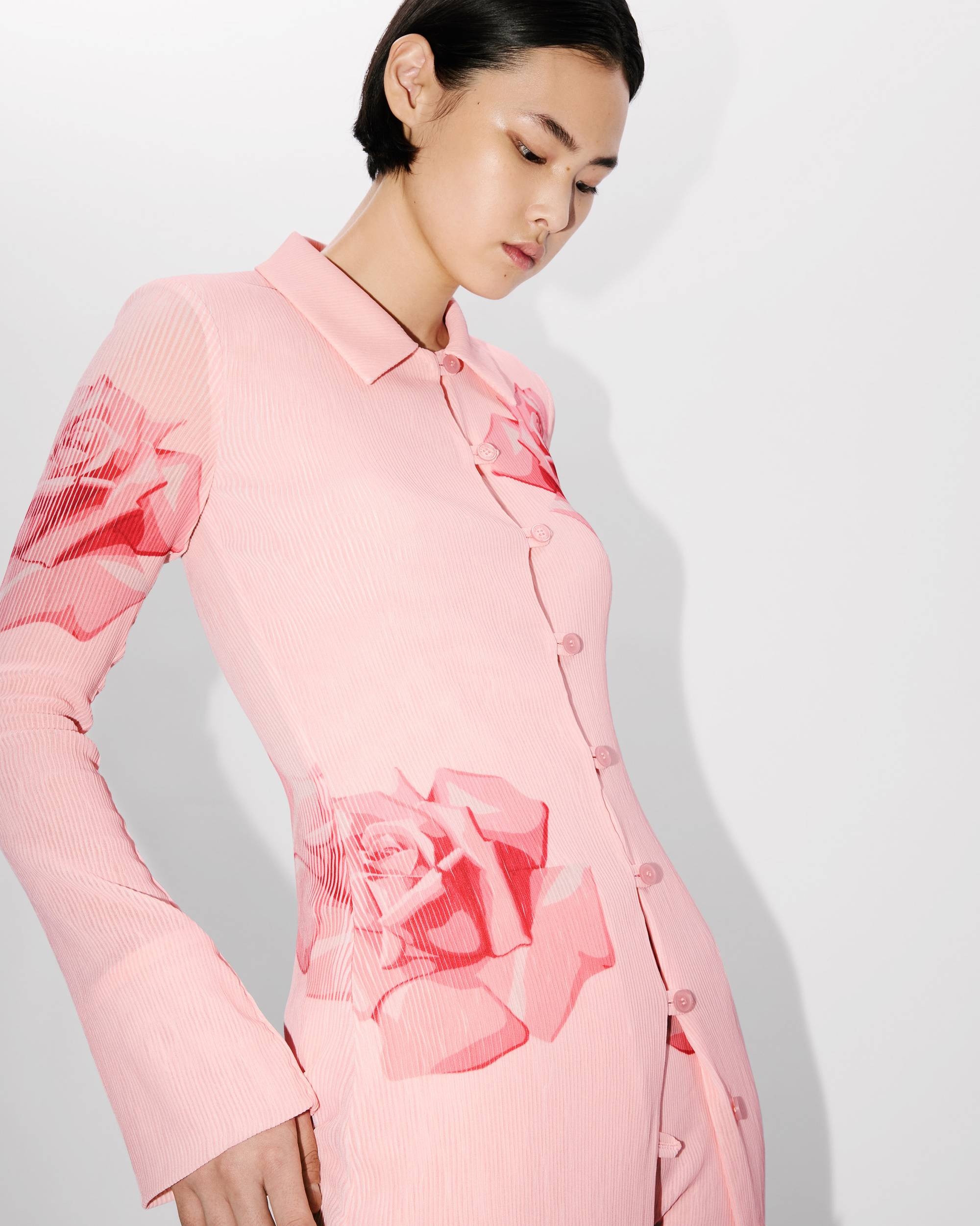 'KENZO Rose' elevated woven cardigan - 2