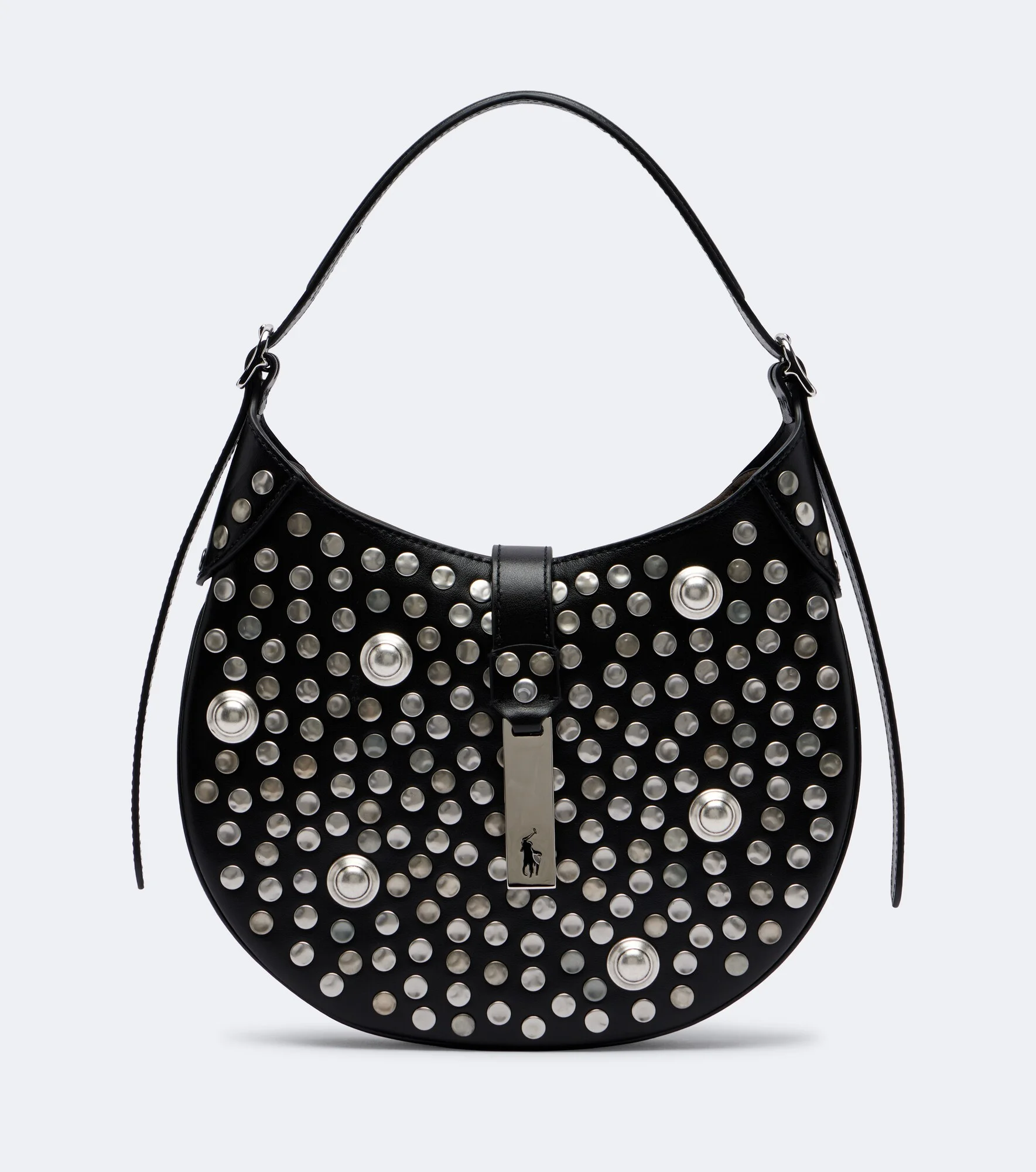 Polo ID Small studded leather shoulder bag - 1
