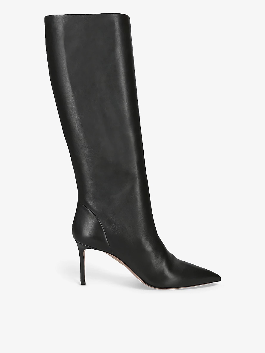 Matignon 75 knee-high leather heeled boots - 1