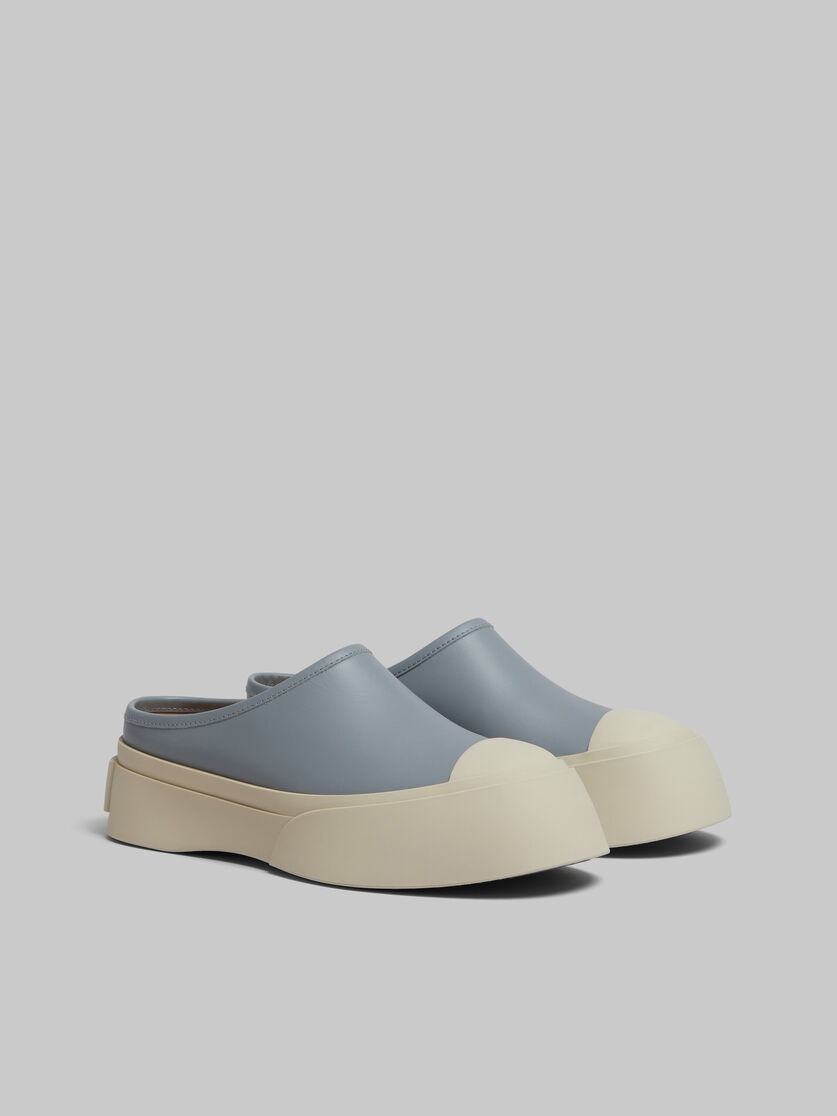 GREY LEATHER PABLO SABOT - 2