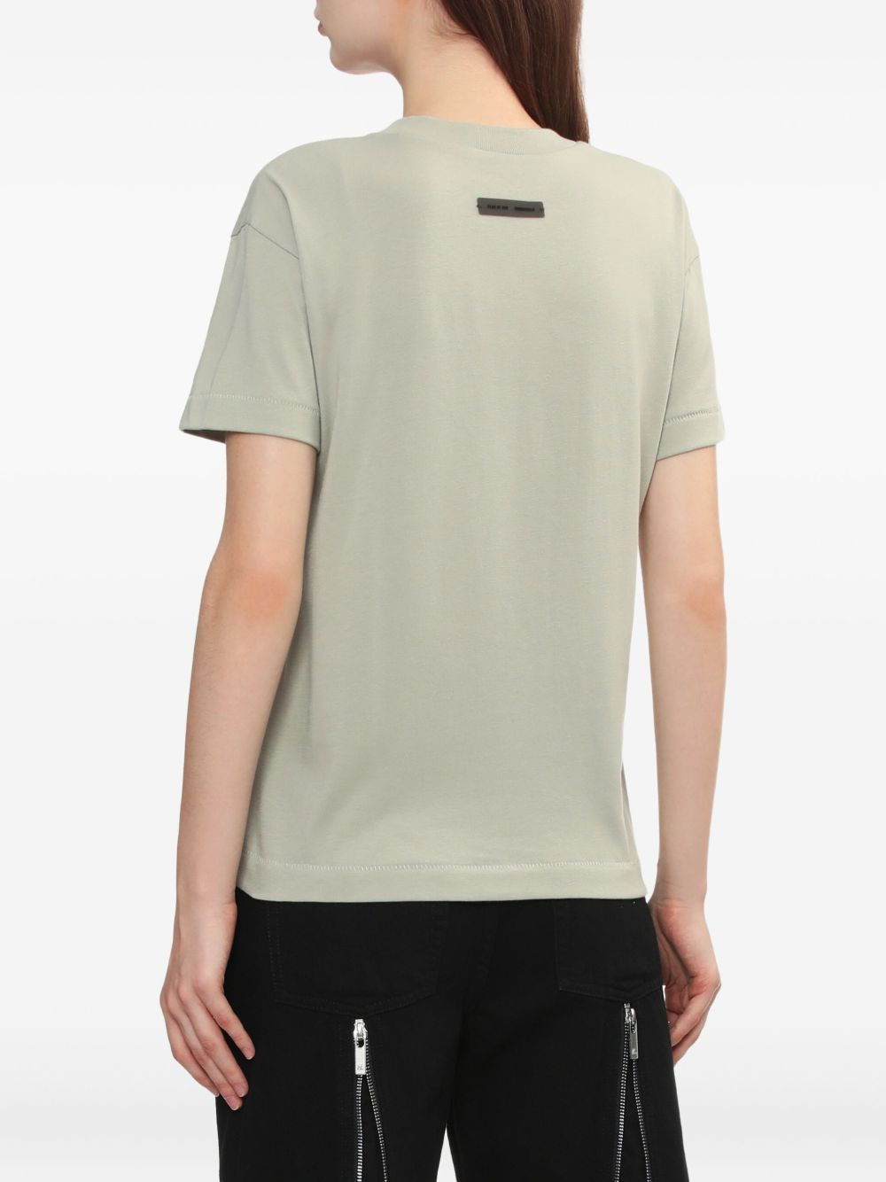 embroidered-logo cotton T-shirt - 4