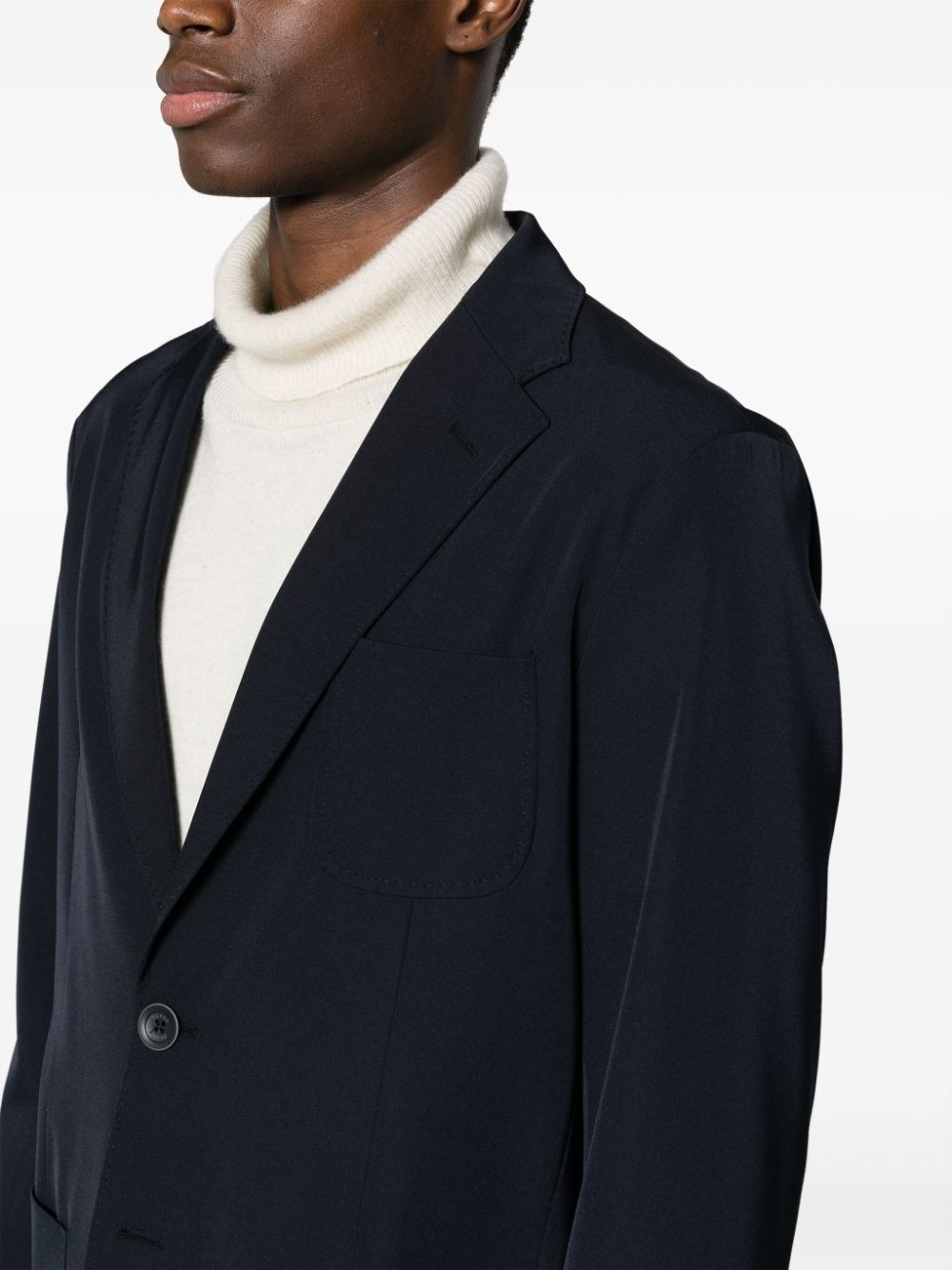 notched-lapel single-breasted blazer - 5