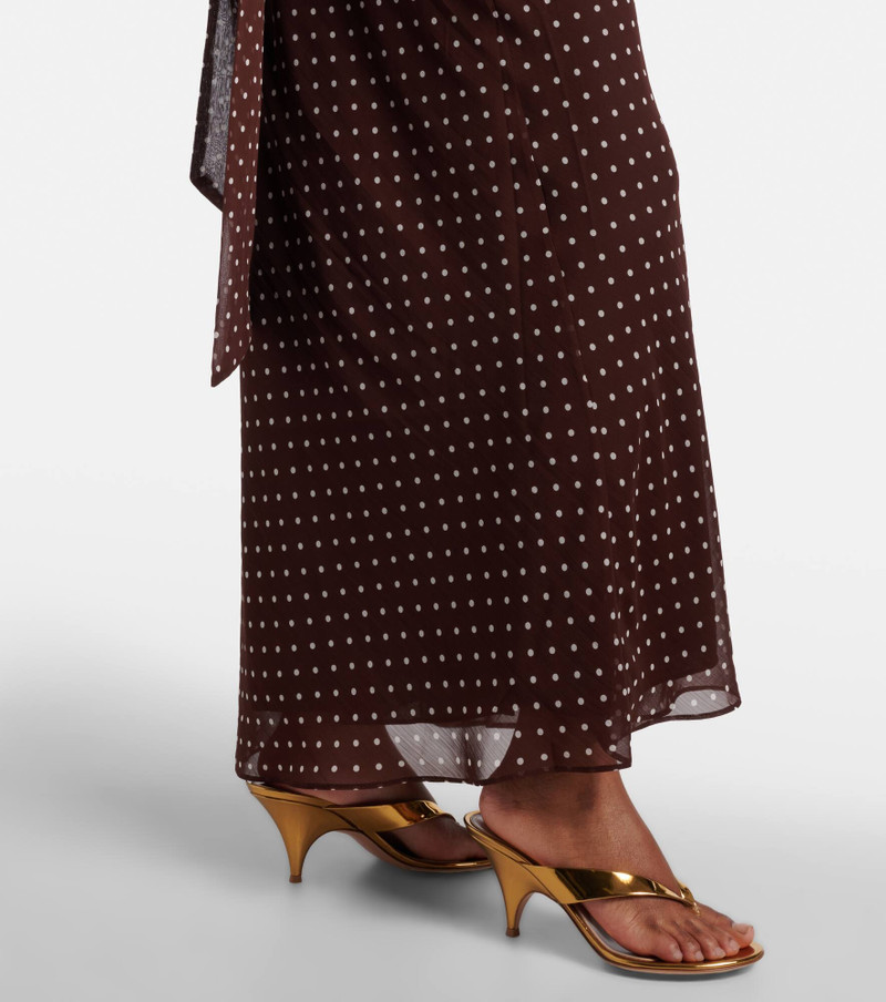 Polka-dot halterneck maxi dress 5