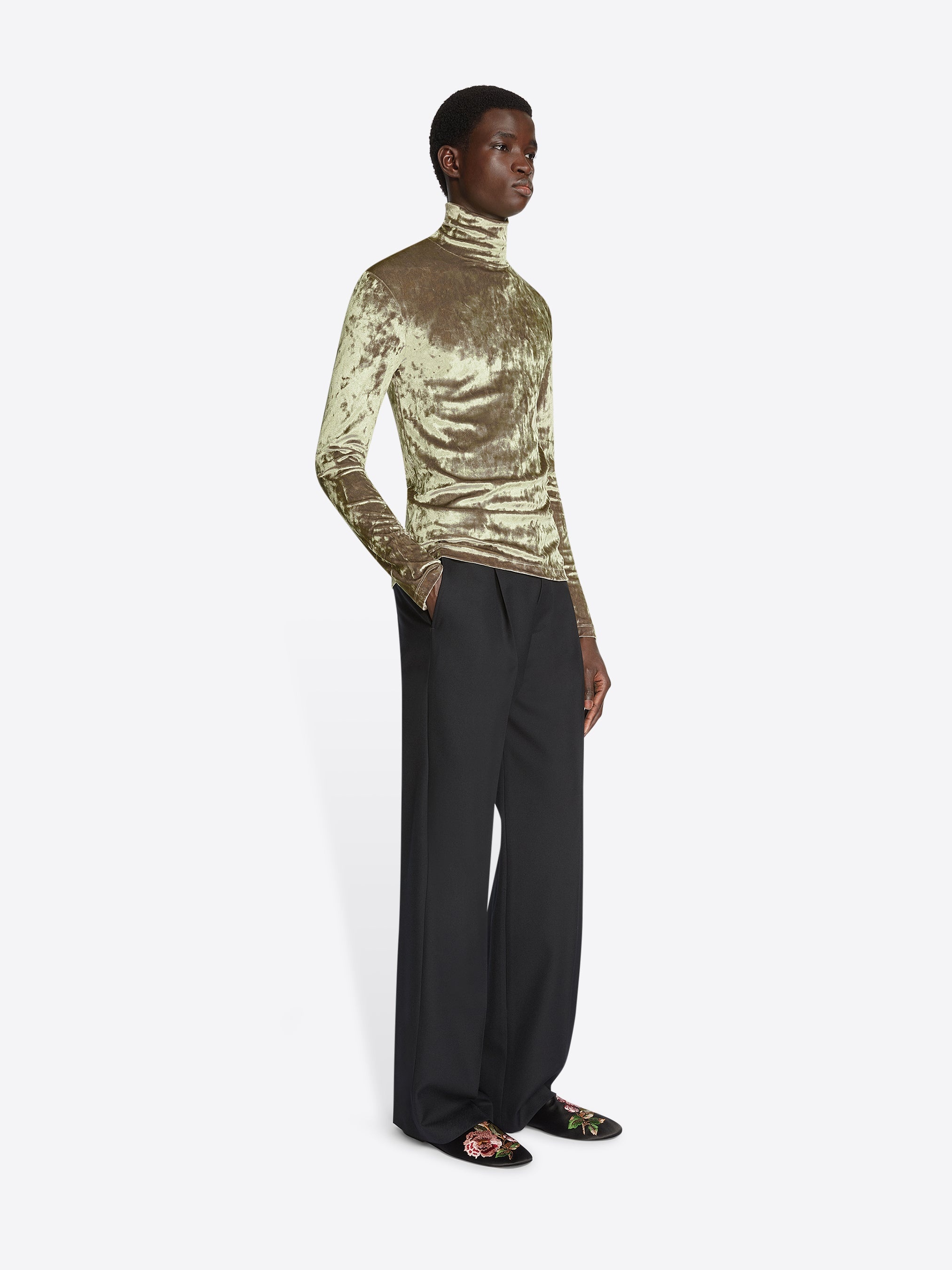 VELVET TURTLENECK TEE - 3