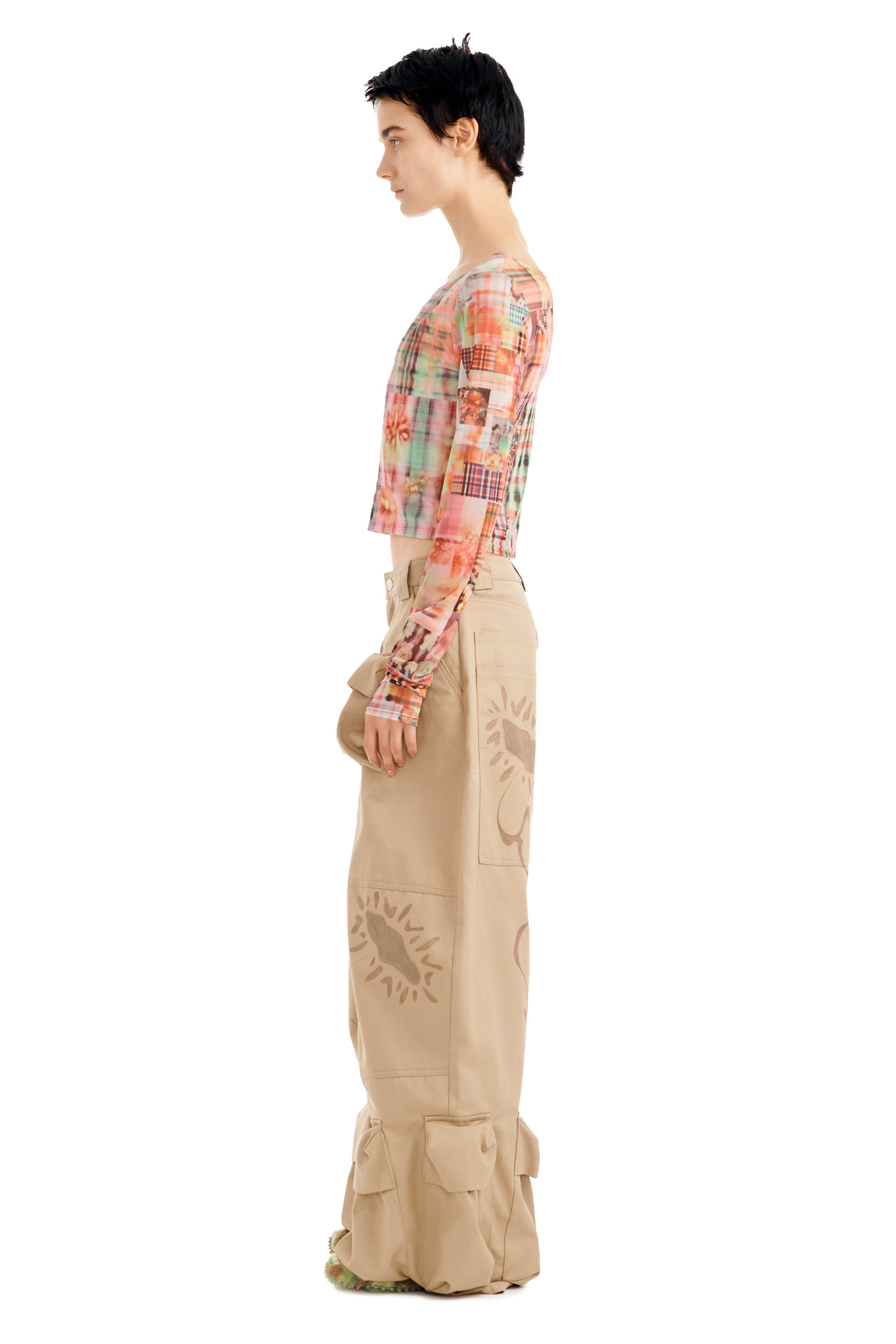 SAND DAISY GARDEN CARGO PANT - 4