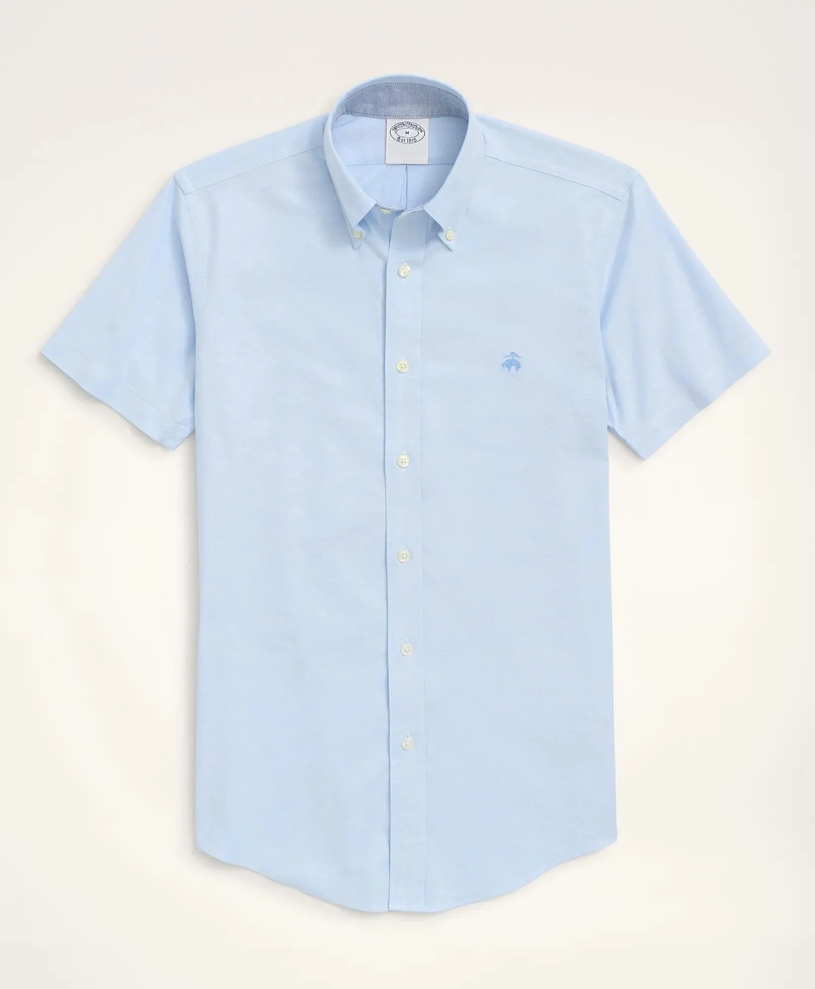 Stretch Non-Iron Oxford Button-Down Collar Short-Sleeve Sport Shirt - 1