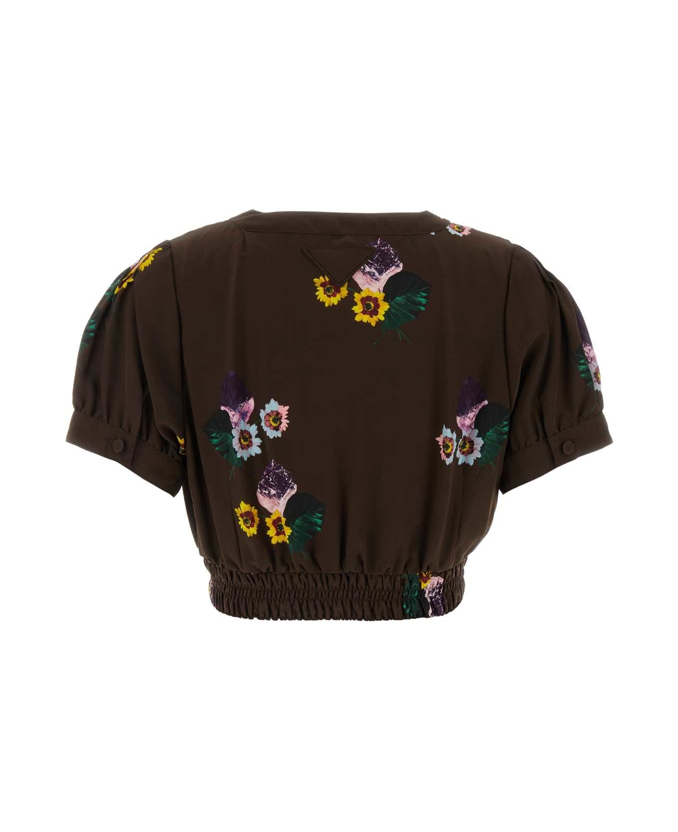 Printed Poly Pongee Crop-top - 2