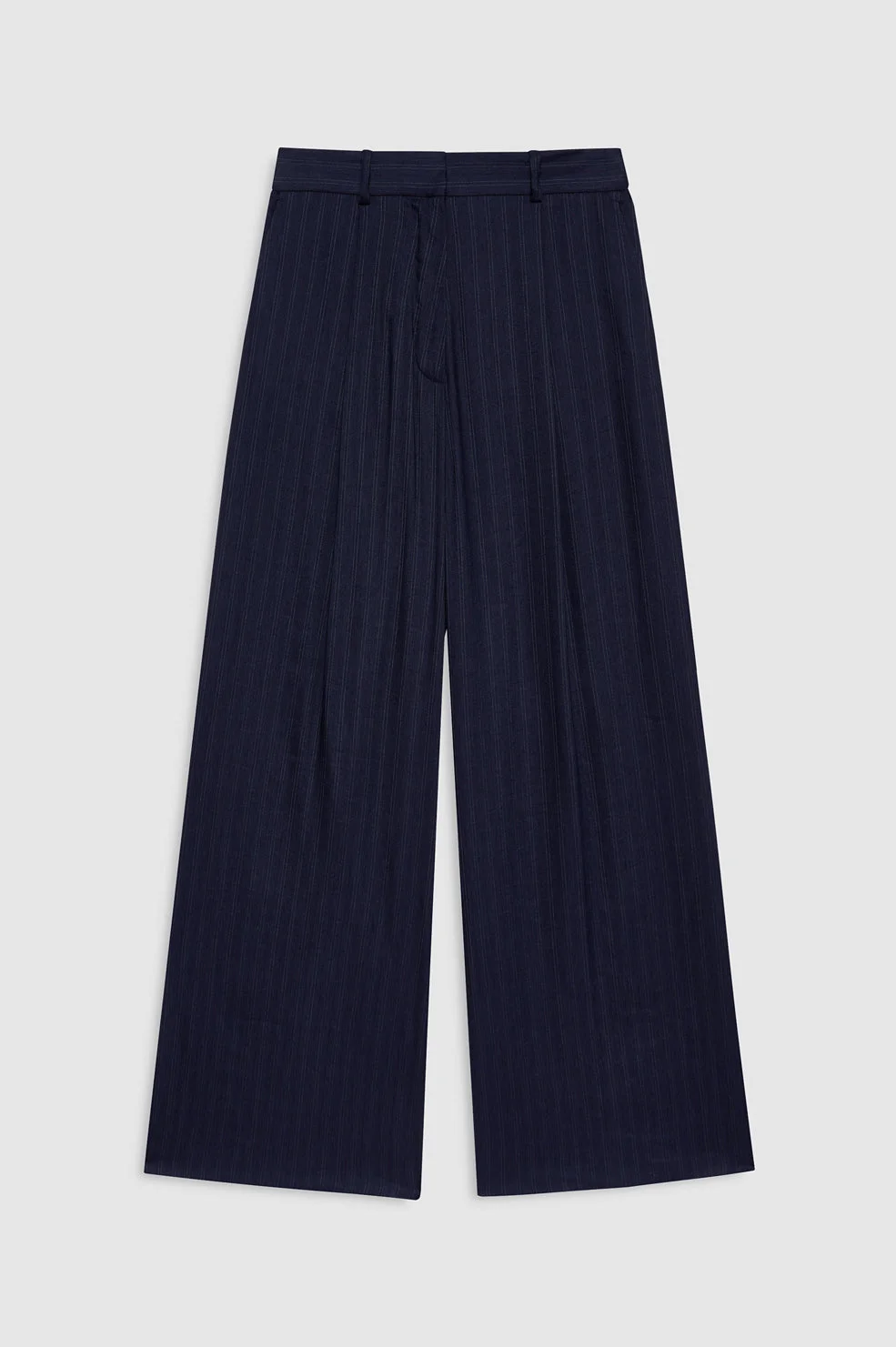 Paola Trouser - Navy Pinstripe - 1