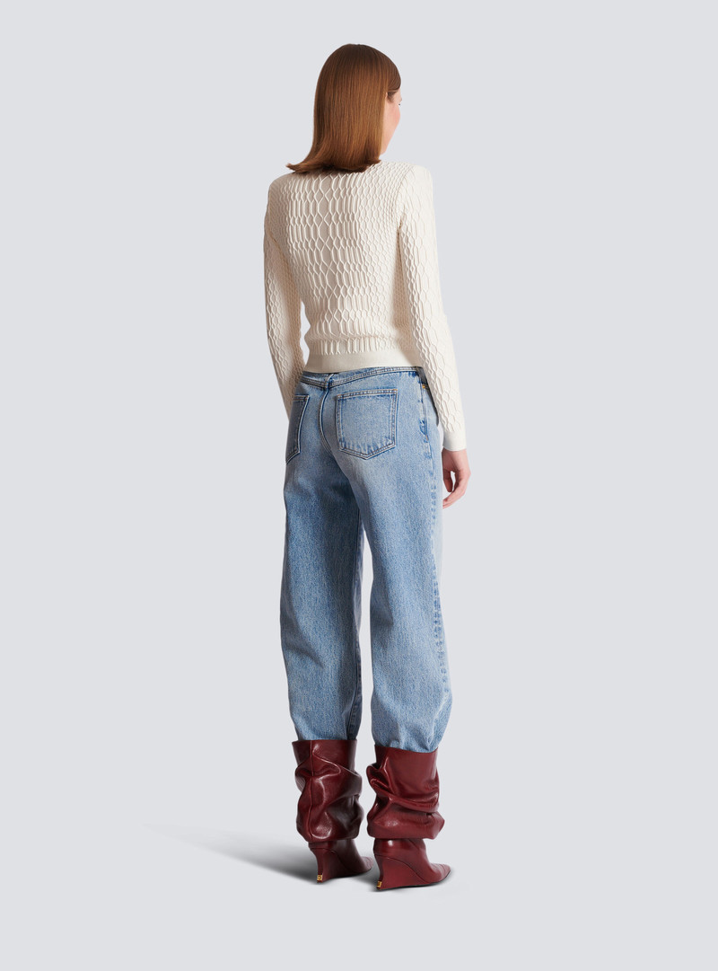 Crocodile knit jacket 4