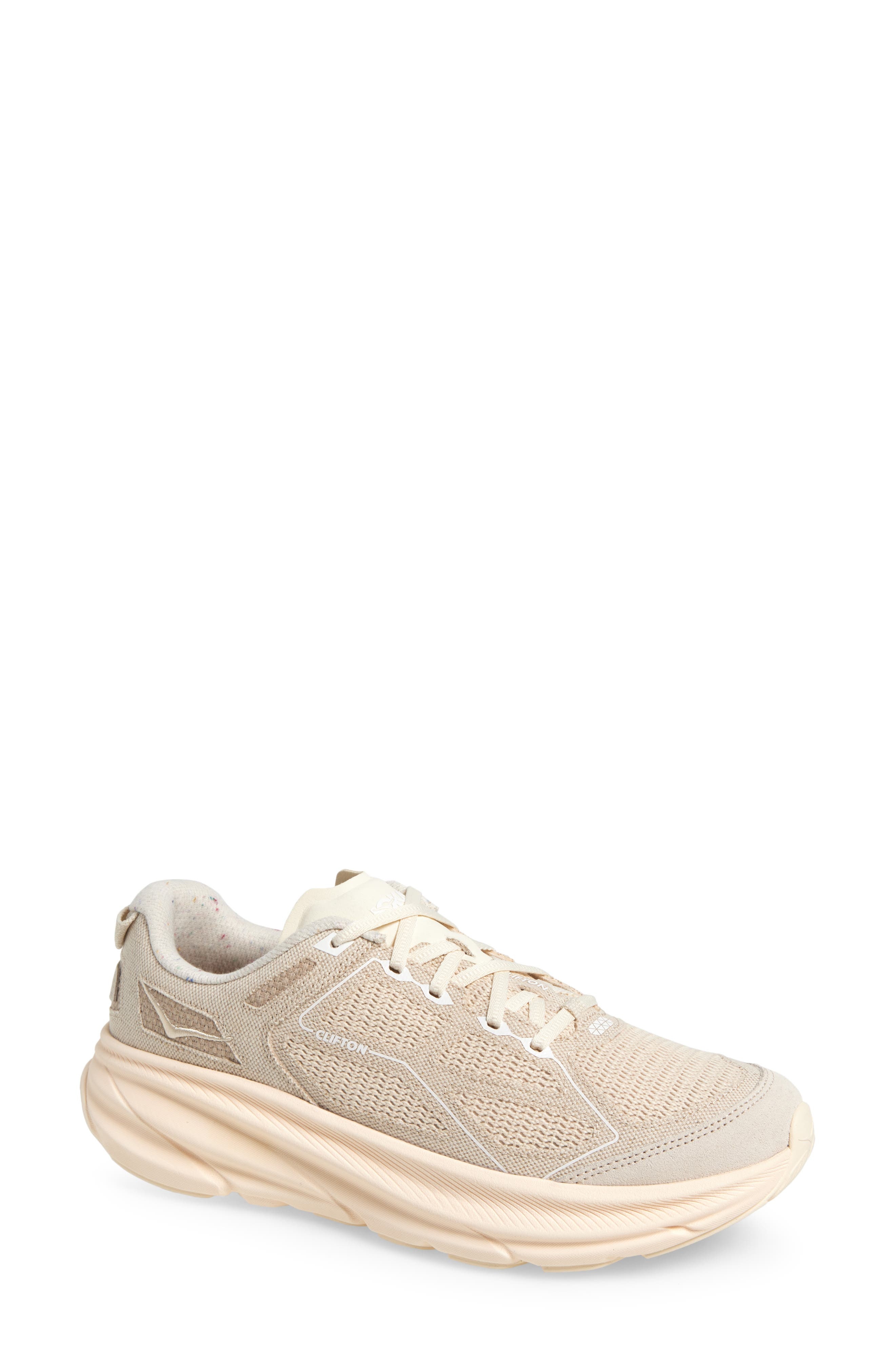 HOKA Vibrant Bloom Clifton One9 Sneaker in Alabaster /Cielo Blue at Nordstrom - 1
