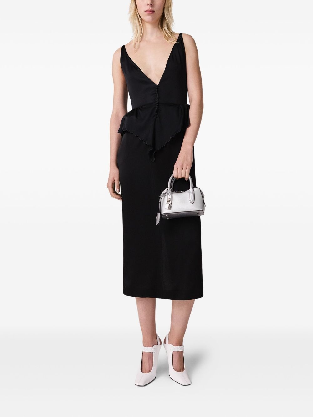 v-neck dress - 2