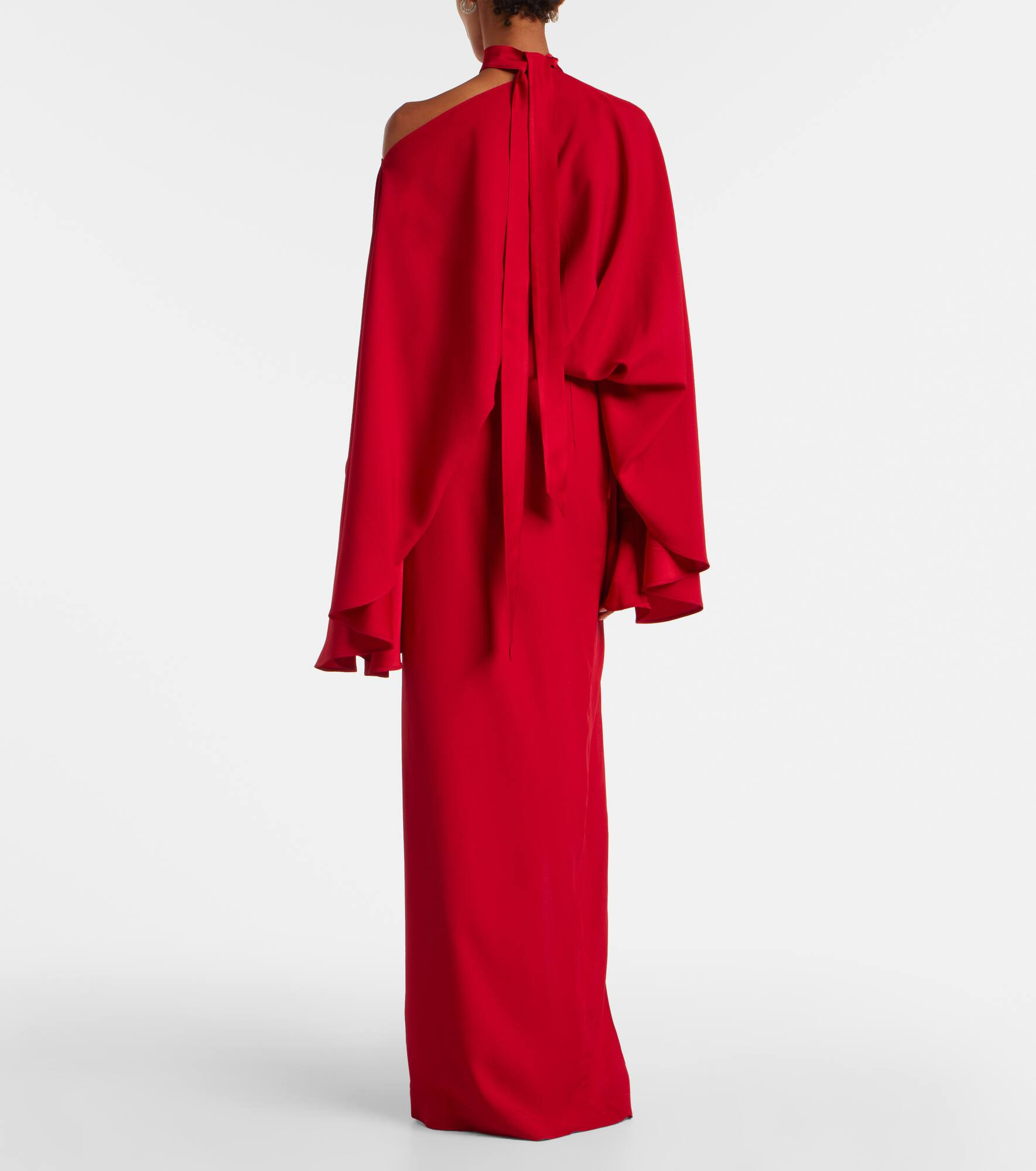 Brooks scarf-detail crêpe maxi dress - 3