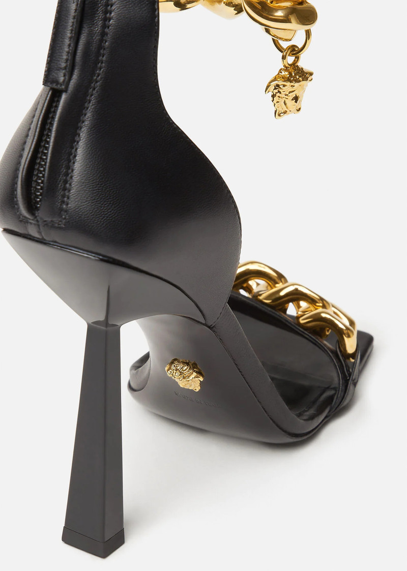 Medusa Chain High Heel Sandals 4