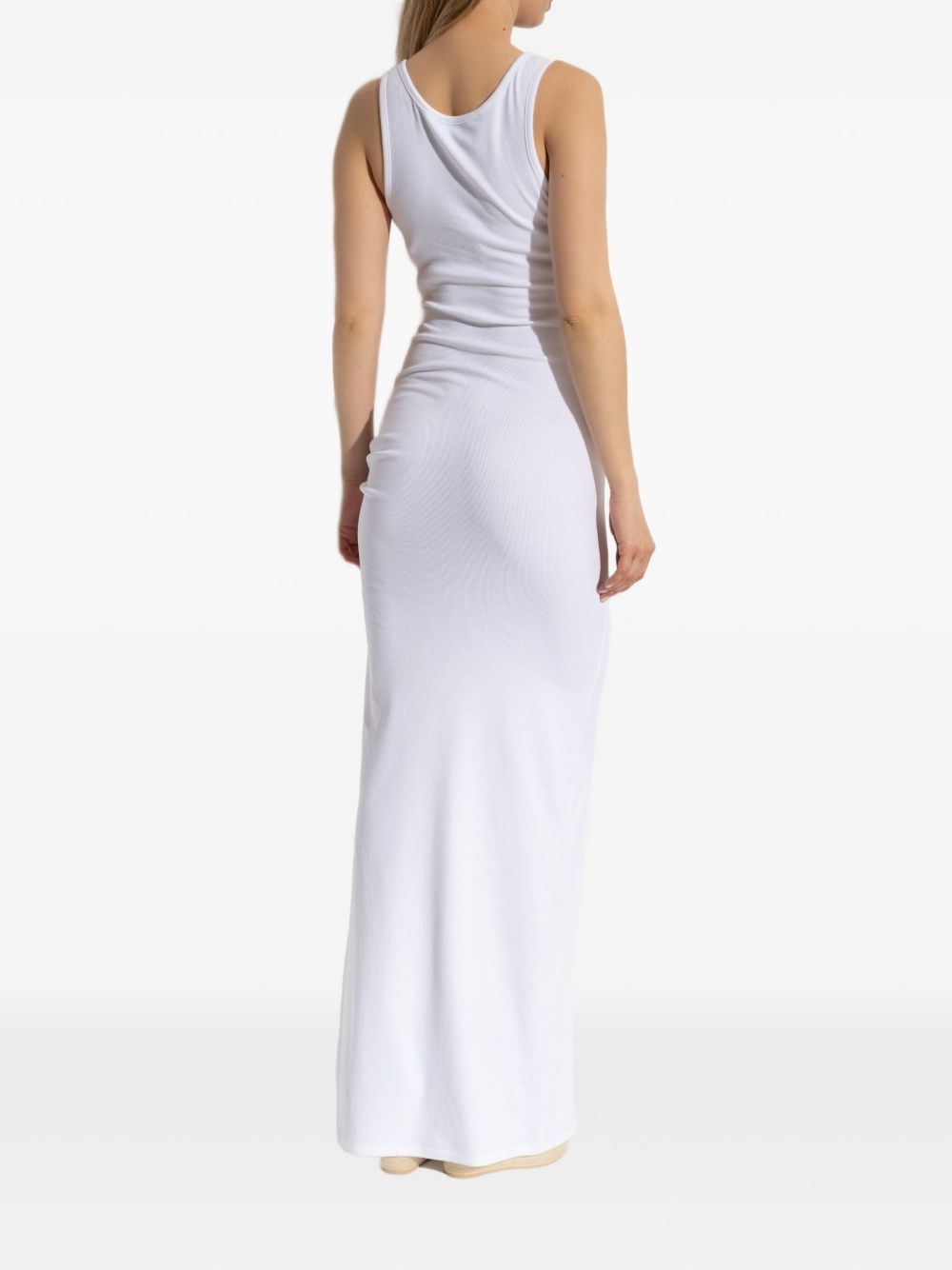 asymmetrical ruched maxi dress - 4