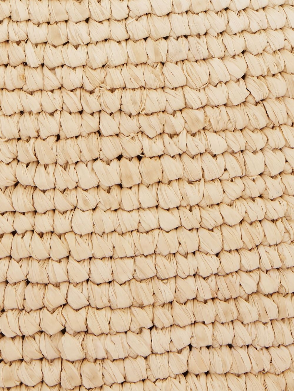 logo-embroidered raffia tote bag - 5