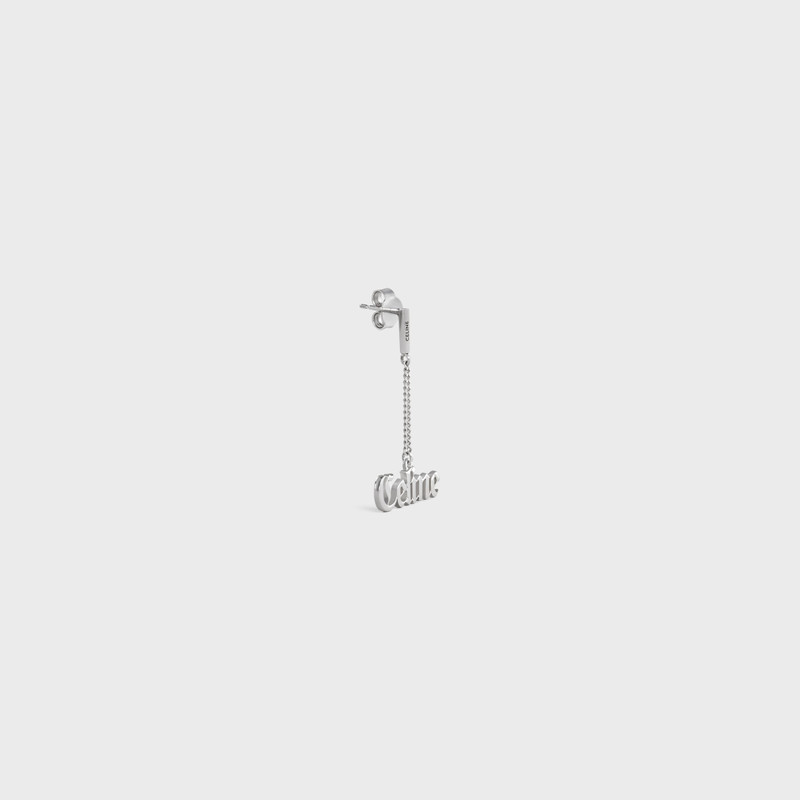 CELINE Celine Gothic Earring in Sterling Silver with Rhodium Finish outlook