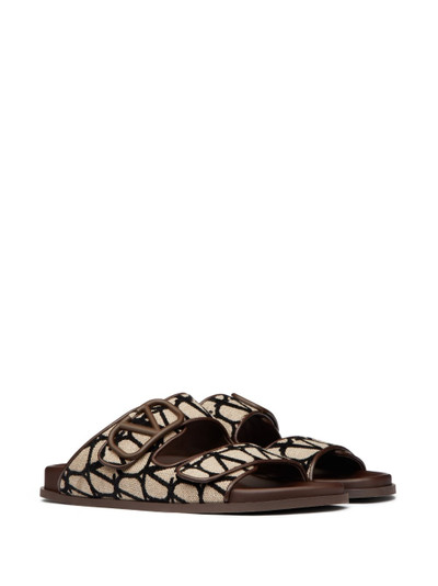 Valentino Toile Iconographe touch-strap slides outlook