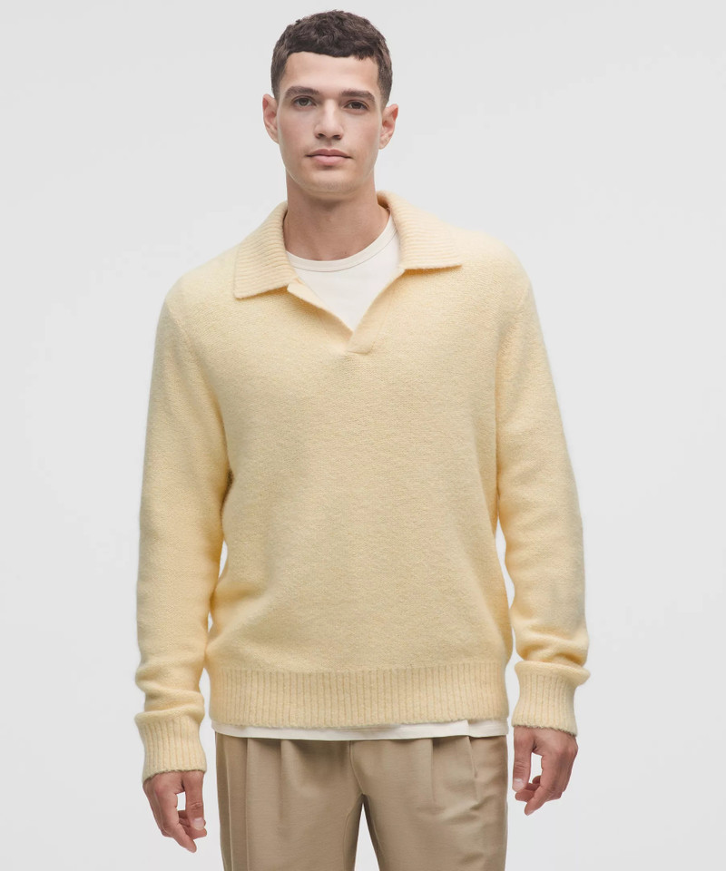 Wool-Blend Ribbed Polo Shirt 1