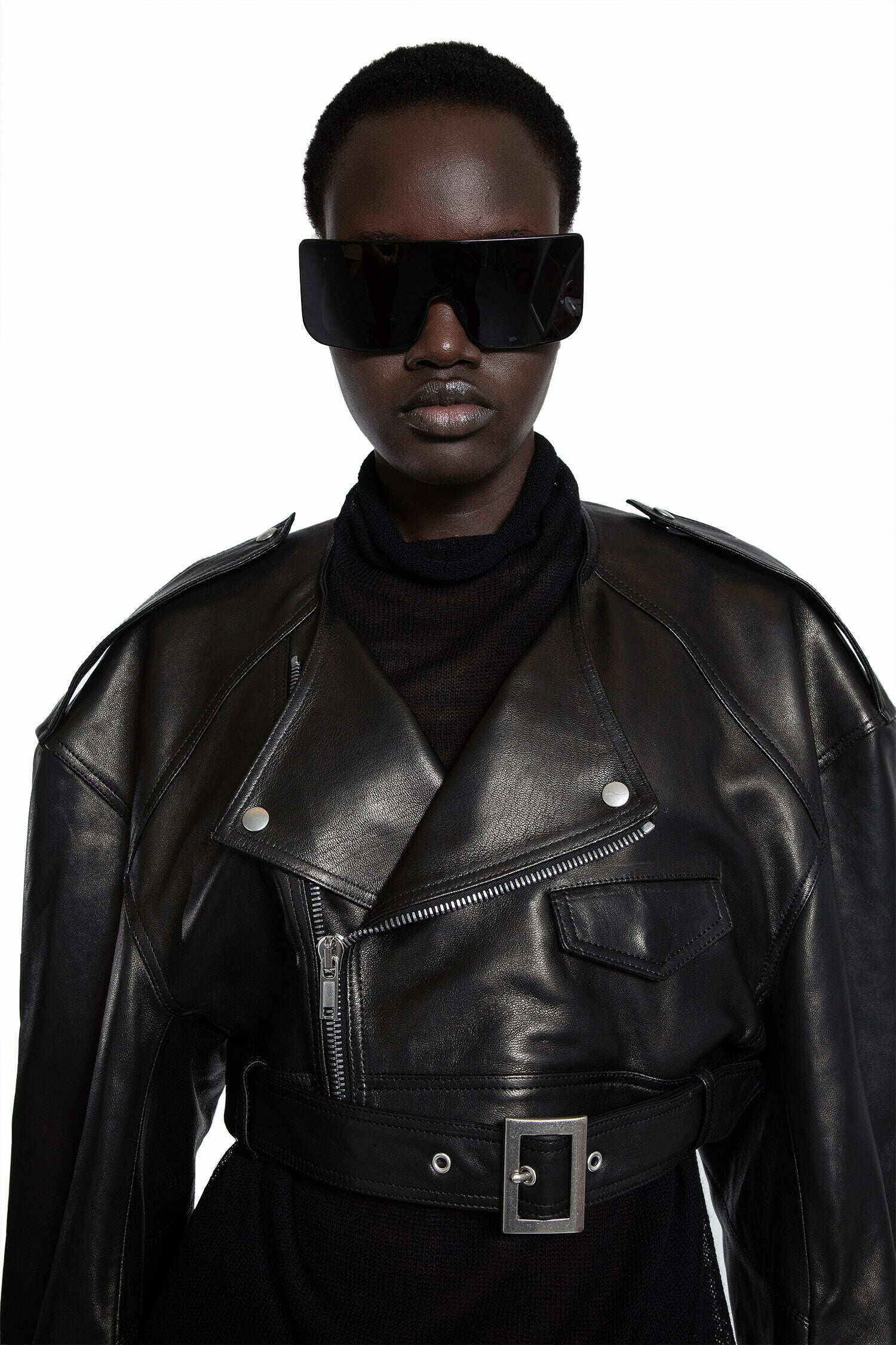 (正規店出品)RICK OWENS RO01D2790 LNP 09 MICRO BIKER JACKET Rick Owens Micro-Biker-Leather-Jacket | antonioli | REVERSIBLE