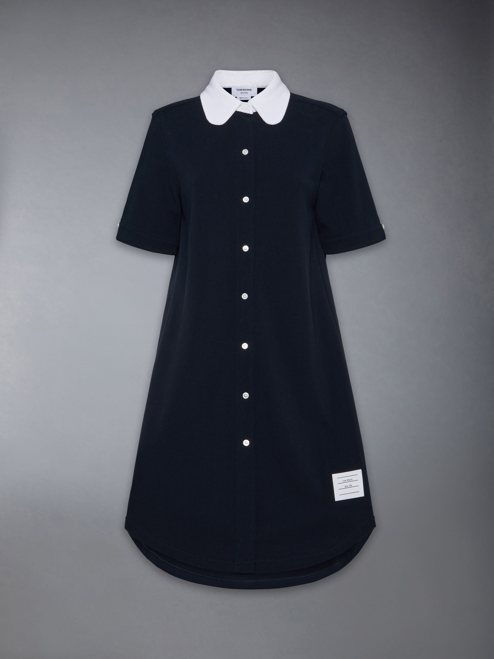 Cotton Pique Shirt Dress - 6