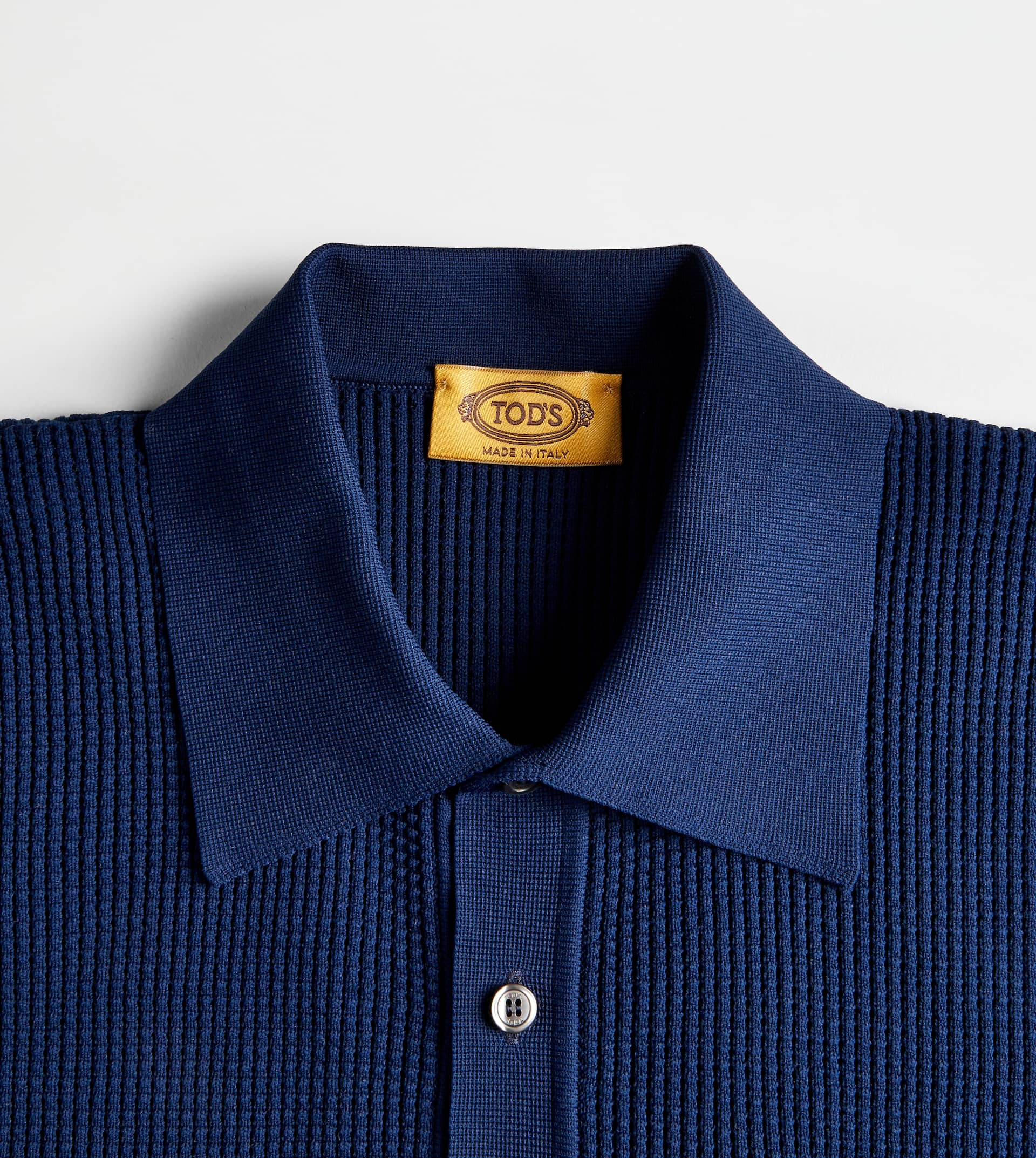 POLO SHIRT IN KNIT - BLUE - 6