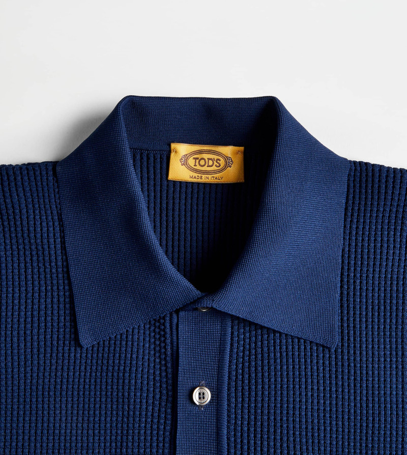 POLO SHIRT IN KNIT - BLUE 6