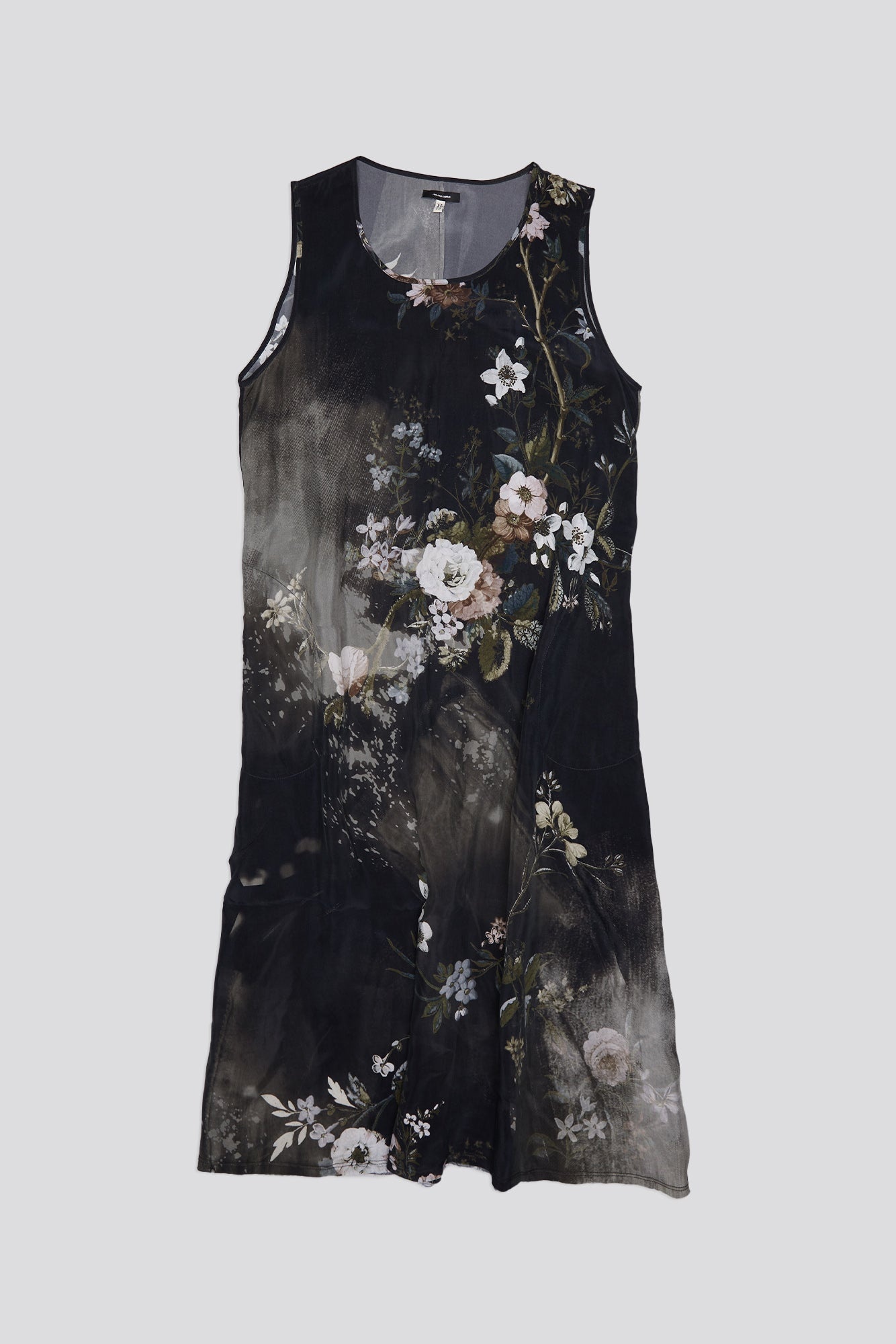 SLEEVELESS MIDI - BLEACHED BLACK FLORAL - 4