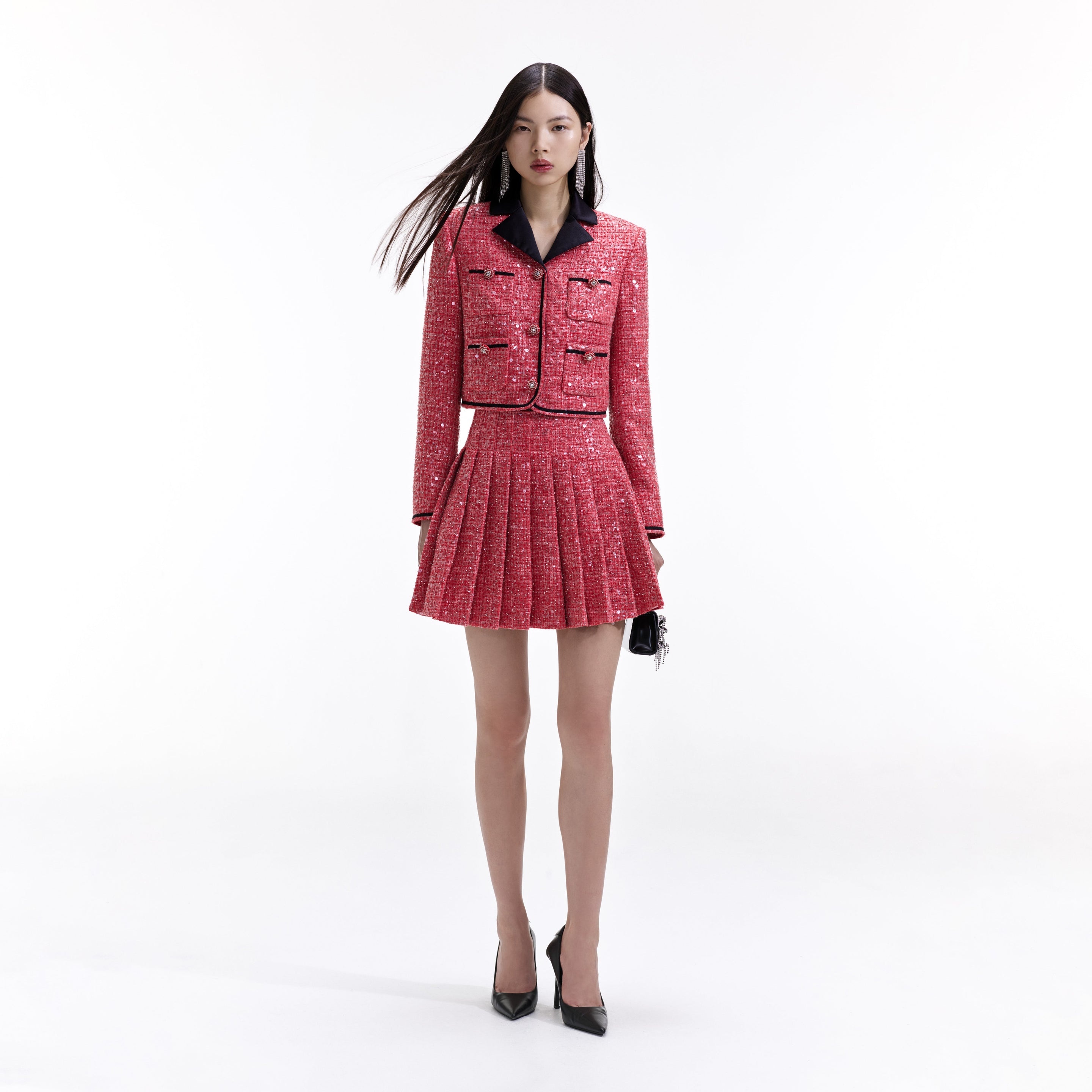 Red Boucle Jacket - 1